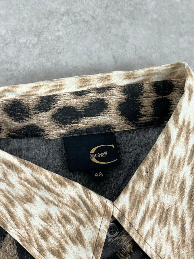 Just Cavalli 2000s Cavalli Leopard Beige Shirt Size US M / EU 48-50 / 2 - 7 Thumbnail