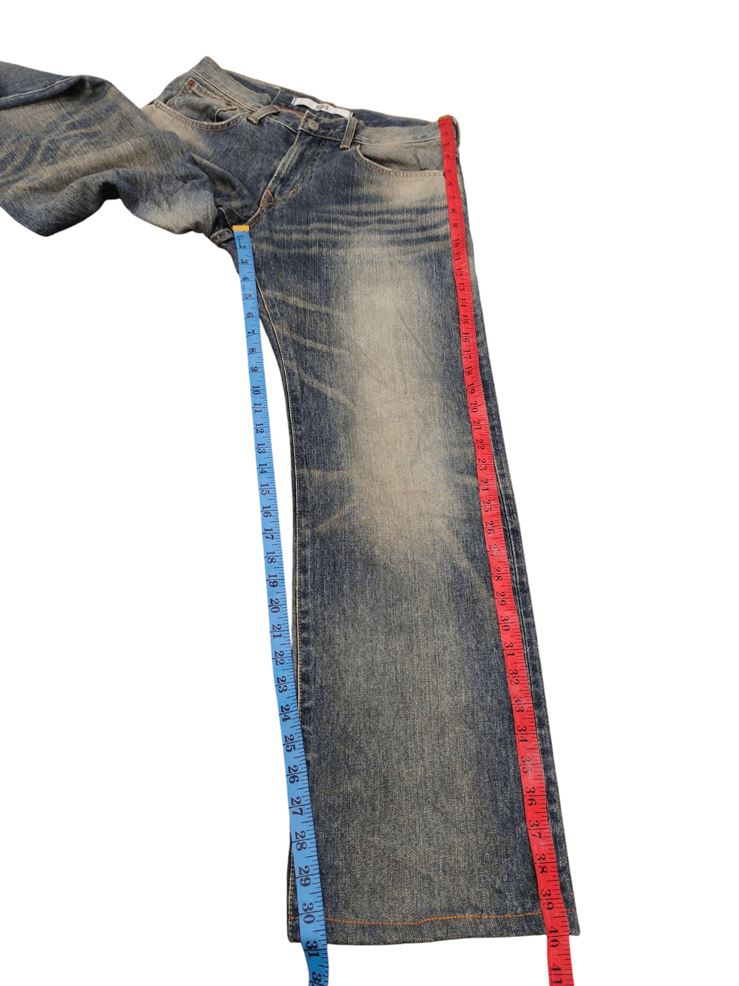 Comme des Garcons × Undercover Vintage Edwin Xvs Japan Clawmark Distress Faded Jeans Size US 30 / EU 46 - 15 Thumbnail