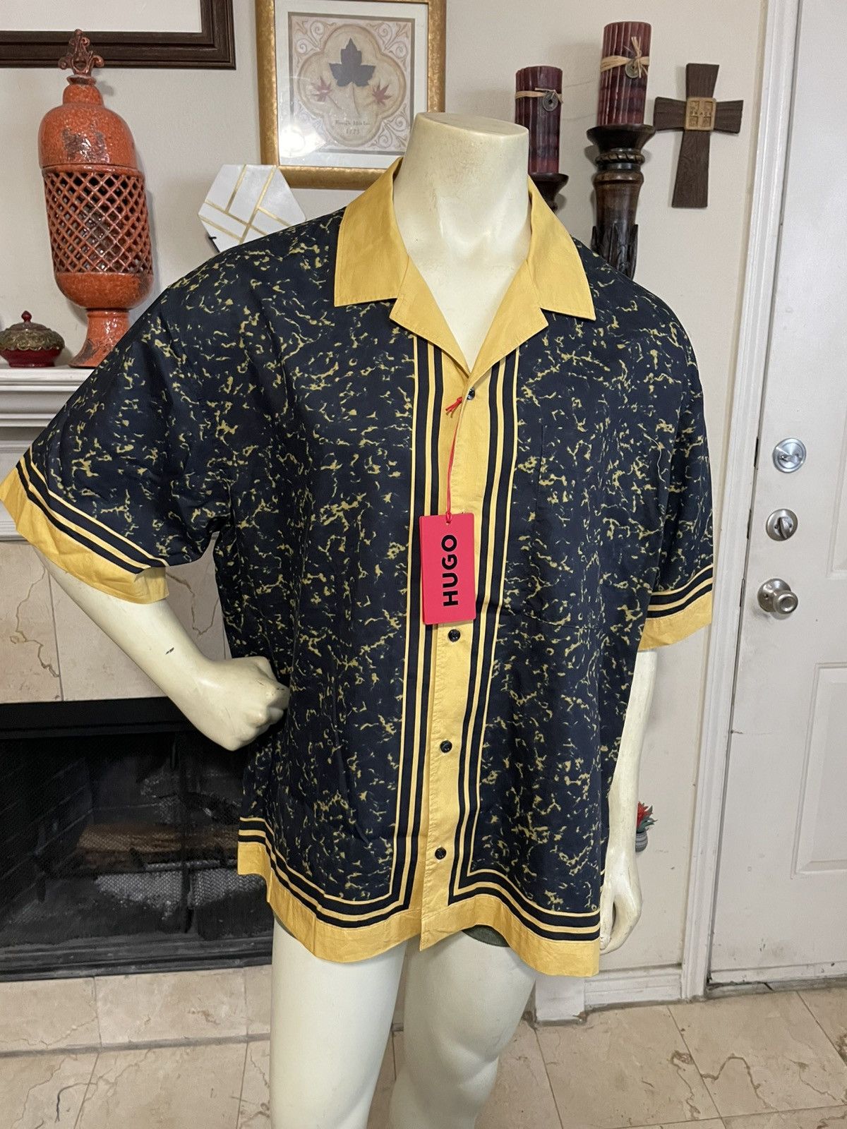 Hugo EGEENO Bowling style shirt NWT Size US L / EU 52-54 / 3 - 2 Thumbnail