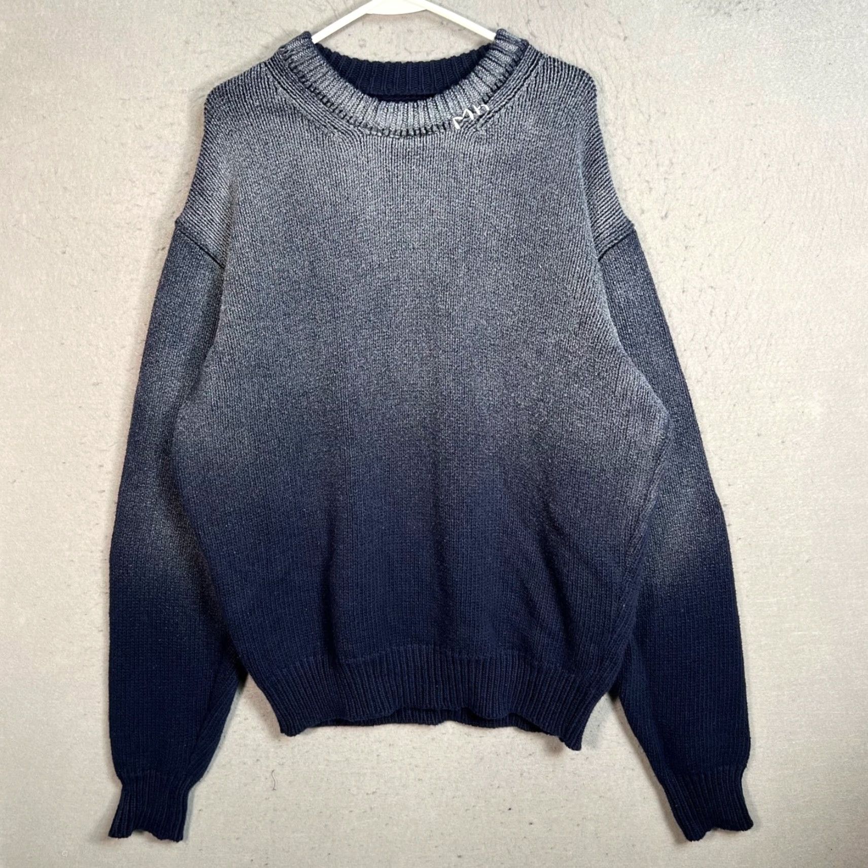 Madhappy Madhappy Mens Large Gradient Navy Blue Heavyweight Sweater Pullover USA Shirt Mens Size US L / EU 52-54 / 3 - 2 Thumbnail