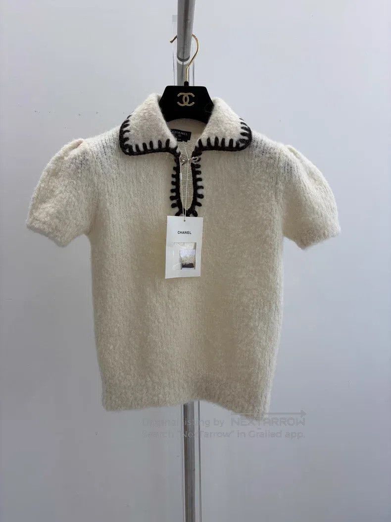 Chanel Chanel Ski Series Doll Leader Bow Diamond Button Top Knitt Size XXS / US 00 / IT 34 - 1 Thumbnail