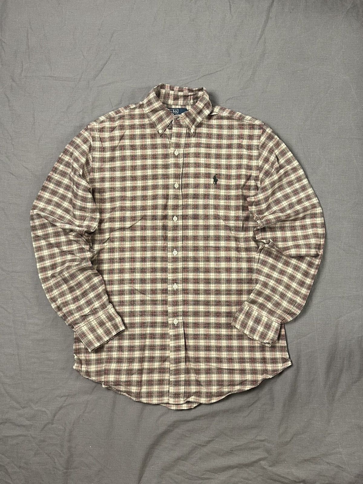 Pre-owned Flannel X Polo Ralph Lauren Vintage Polo Ralph Laurent Shirt 90's Flannel Y2k Japanese In Brown
