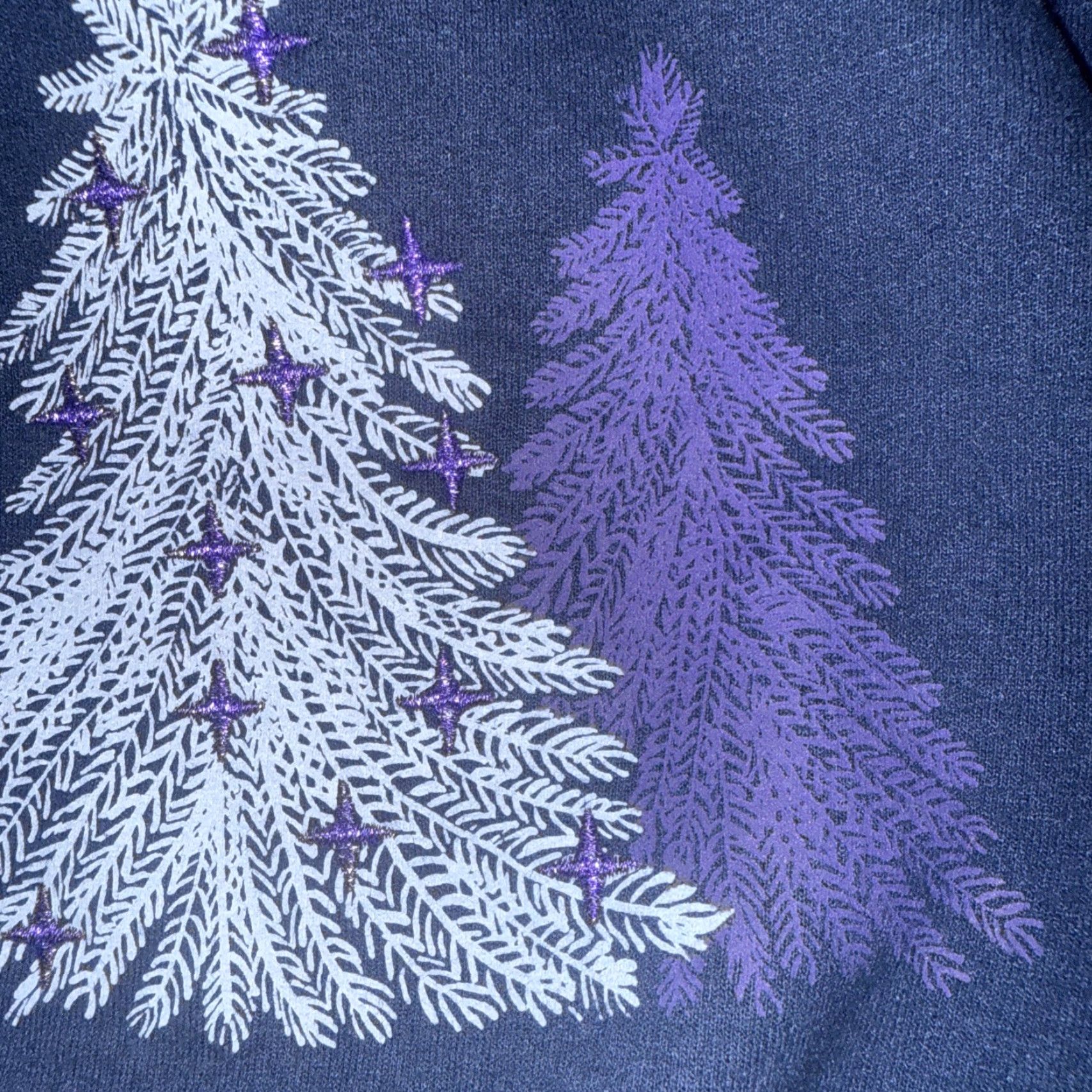 Vintage VINTAGE PFI Fashions Christmas Grannycore Sweatshirt Crewneck Navy Blue Purple Tree L Women’s Crewneck Sweatshirt Size L / US 10 / IT 46 - 5 Thumbnail