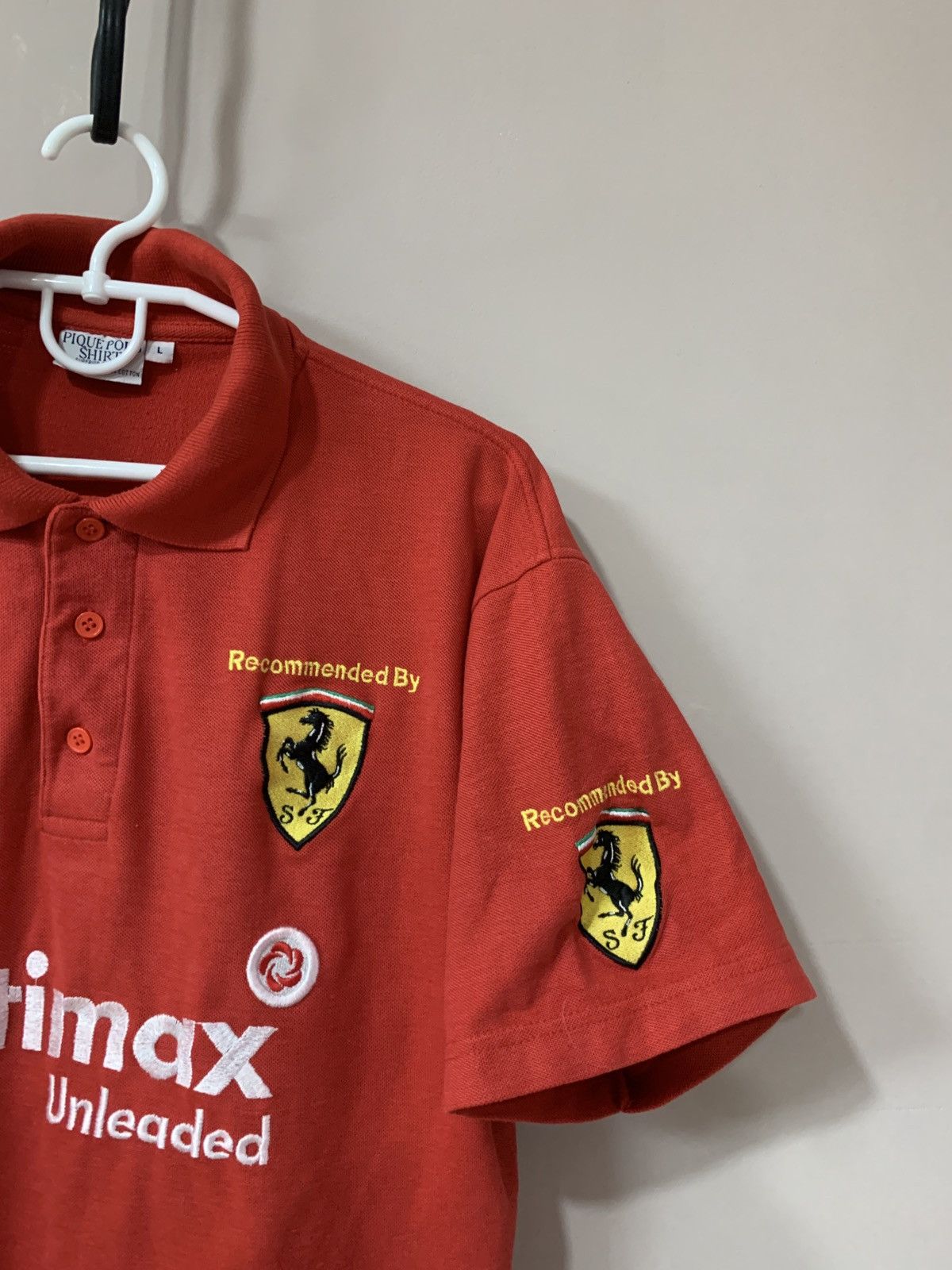 Formula 1 Ferrari Vintage 90s Formula 1 Polo Shirt Retro Racing Size L Size US L / EU 52-54 / 3 - 4 Thumbnail