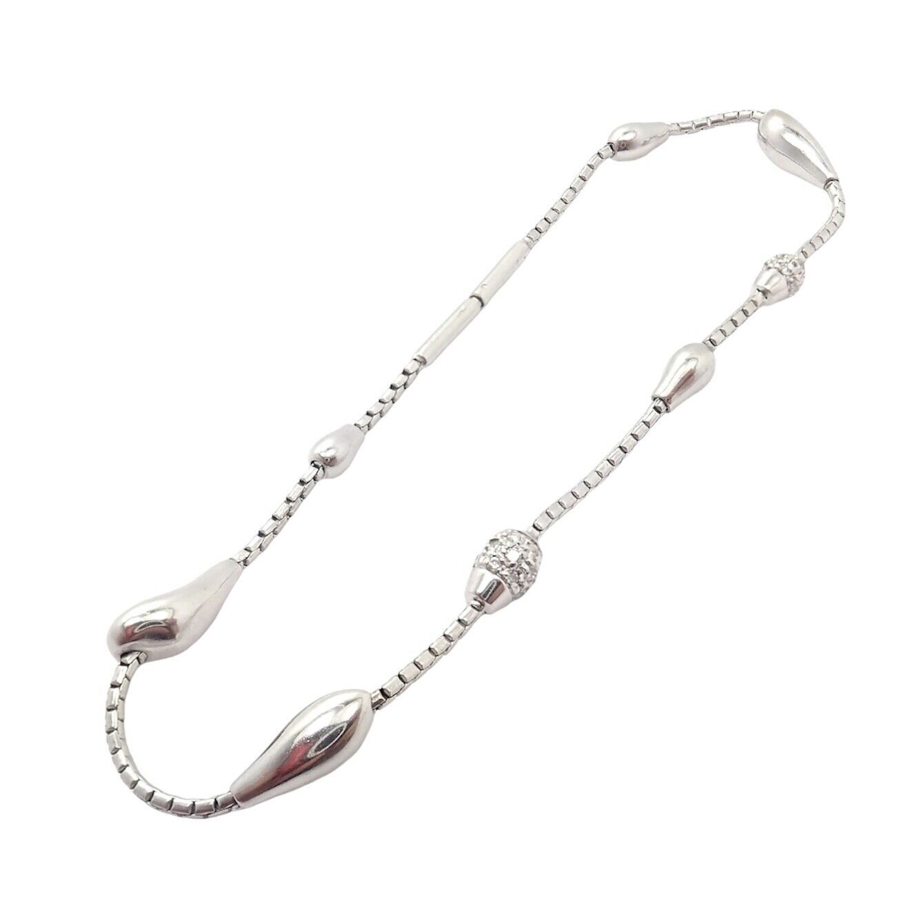 H. Stern 18k White Gold Diamond Teardrop Bracelet