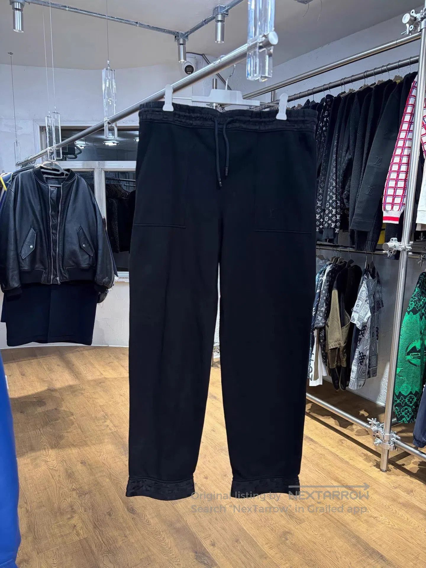 Louis Vuitton Black Drawstring Sweatpants Size 30. Size US 30 / EU 46 - 1 Thumbnail