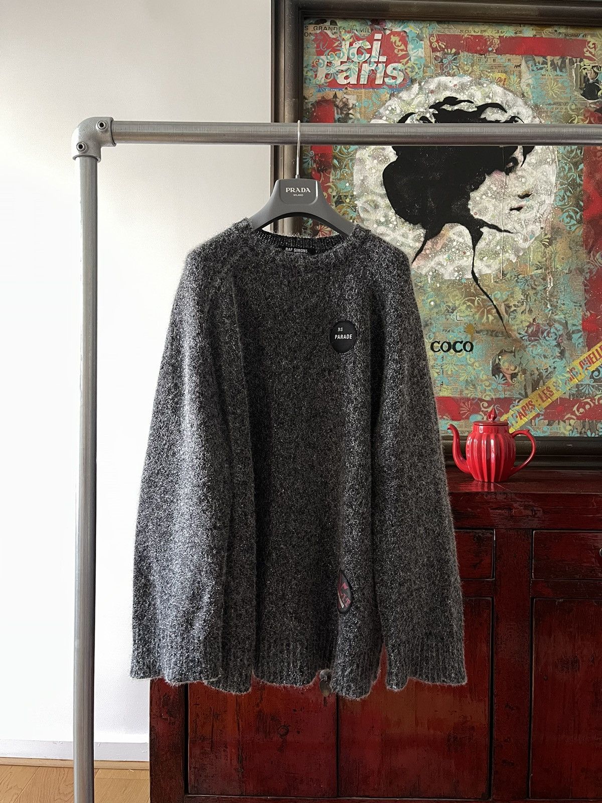 image of Raf Simons Ss21 Metallic Effect Sweater, Men's (Size Medium)