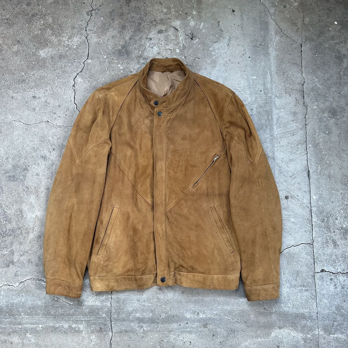 Other VINTAGE SUEDE LEATHER TRUCKER JACKET Size US M / EU 48-50 / 2 - 1 Thumbnail