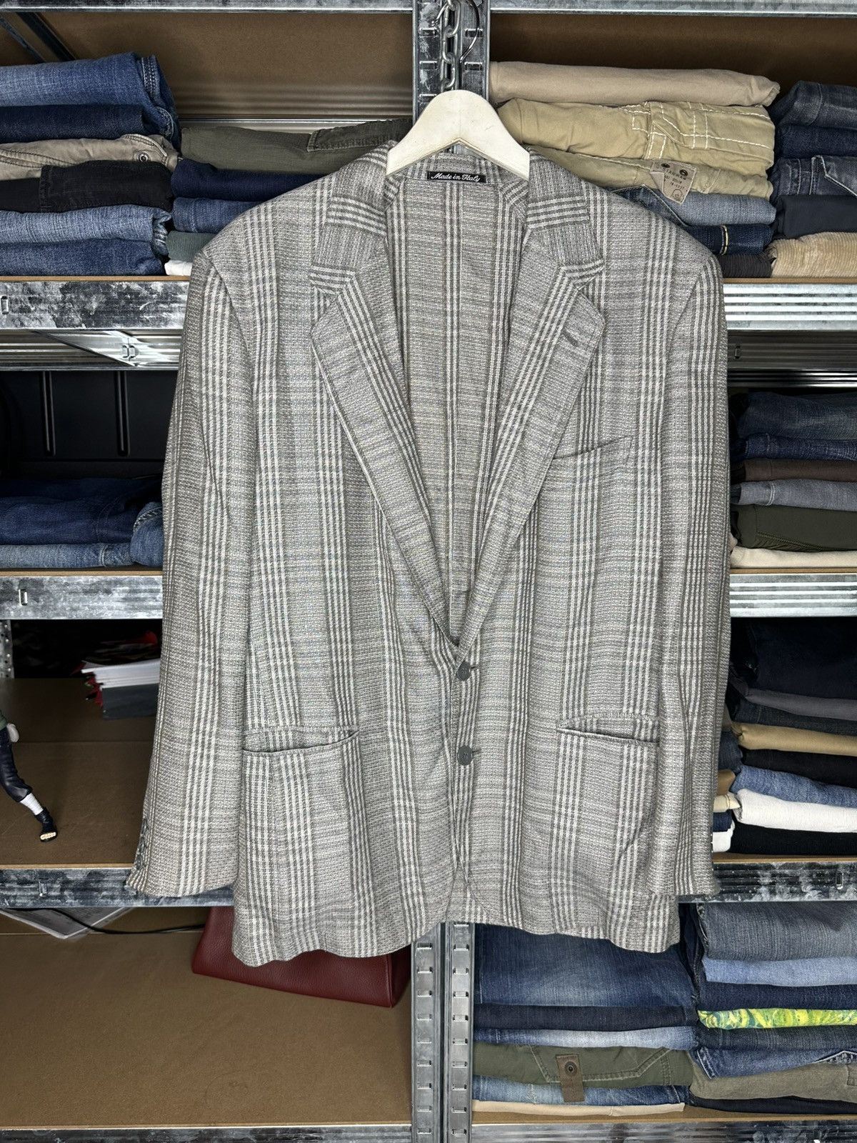Emporio Armani Emporio Armani Vintage 80s 90s GFT Checked Blazer Jacket Size 50R - 1 Thumbnail