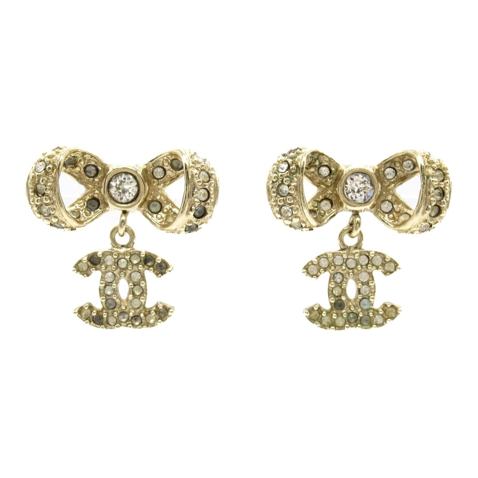 Chanel Chanel Coco Mark Earrings Gp (Gold Plated) Gold Champagne Size ONE SIZE - 1 Thumbnail