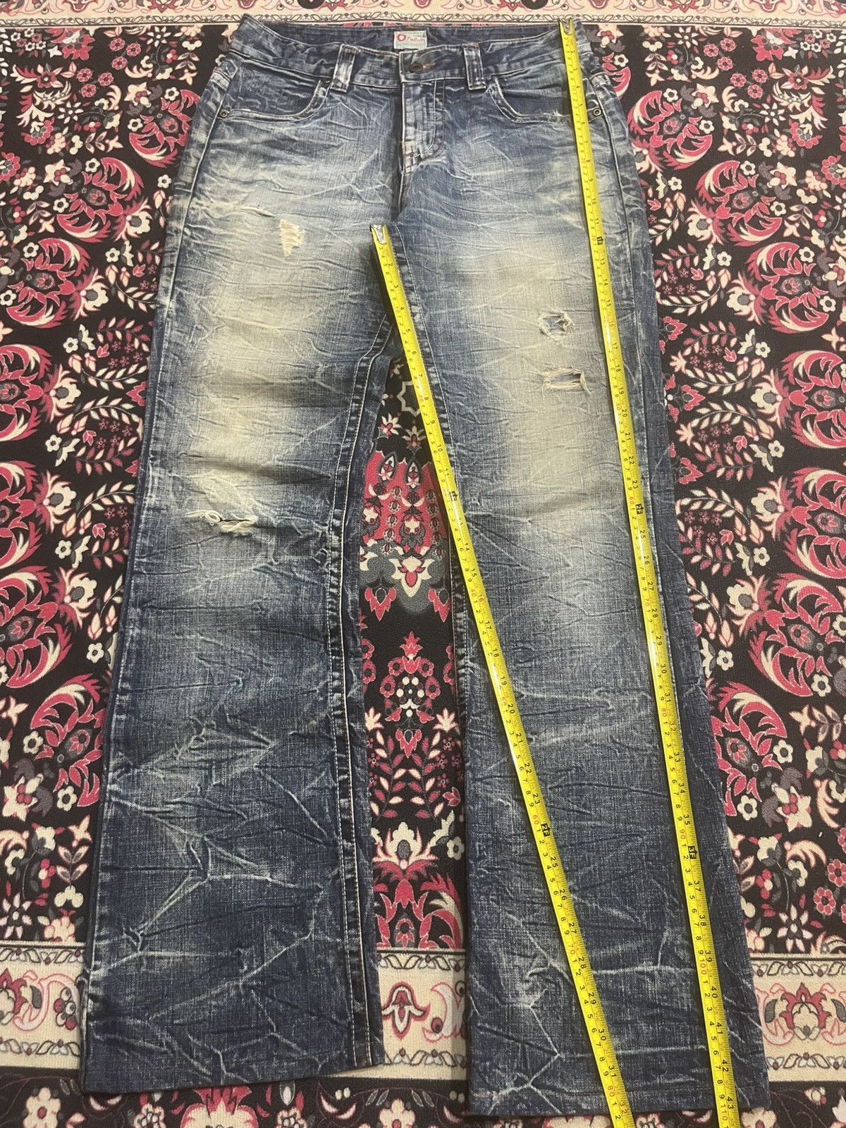 Tornado Mart Ozz-Firsi Pinball Distressed Thunder Distressed Flare Jeans Size US 30 / EU 46 - 9 Thumbnail