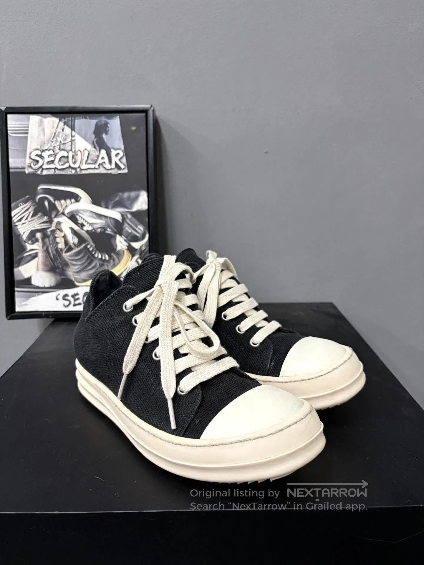Rick Owens Drkshdw Rick Owens Drkshdw Black White Low. Size US 5 / IT 35 - 3 Thumbnail