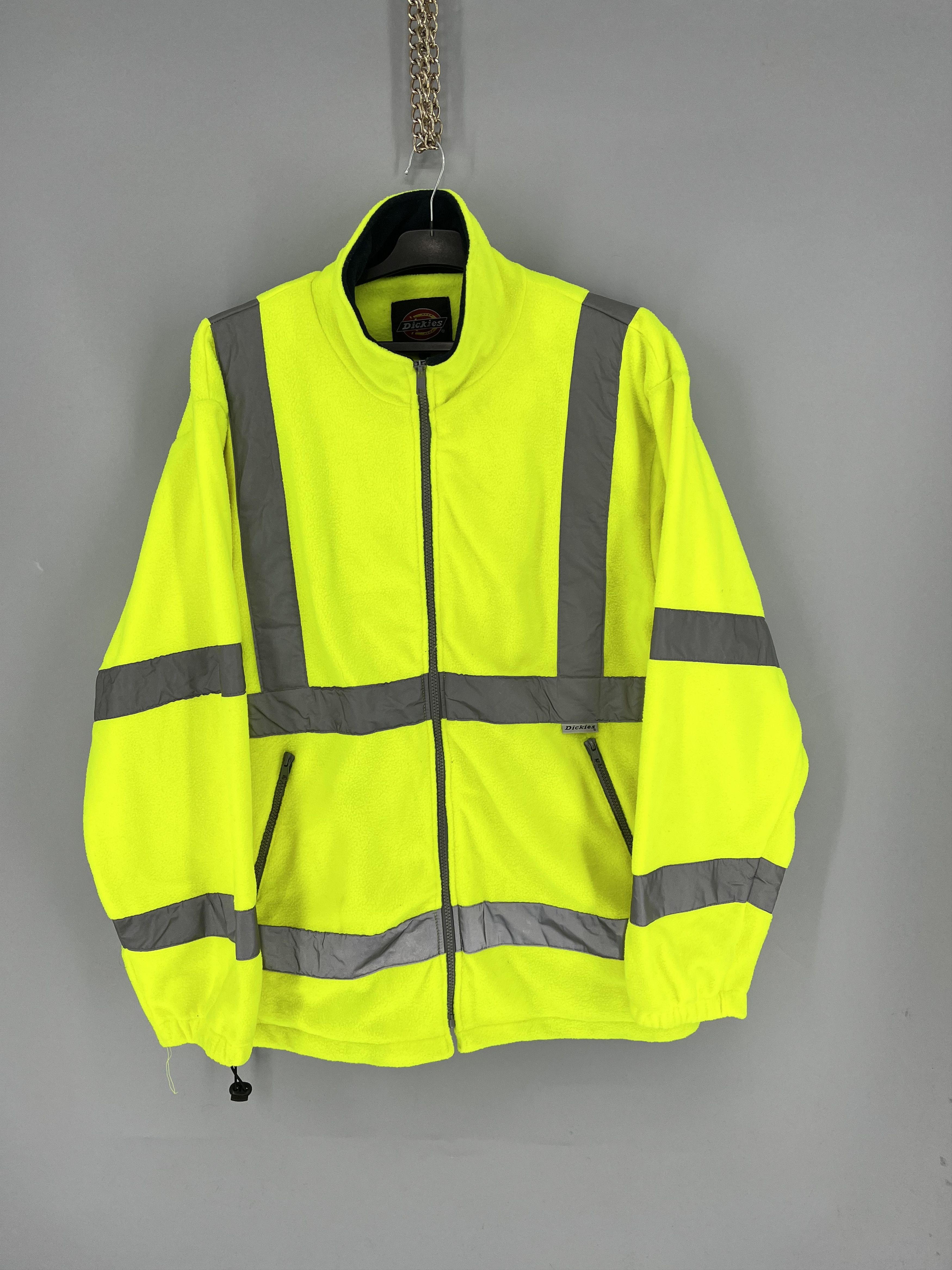 Dickies Vintage Dickies Fleece Jacket High Visibility Yellow Workwea Size US XL / EU 56 / 4 - 1 Thumbnail