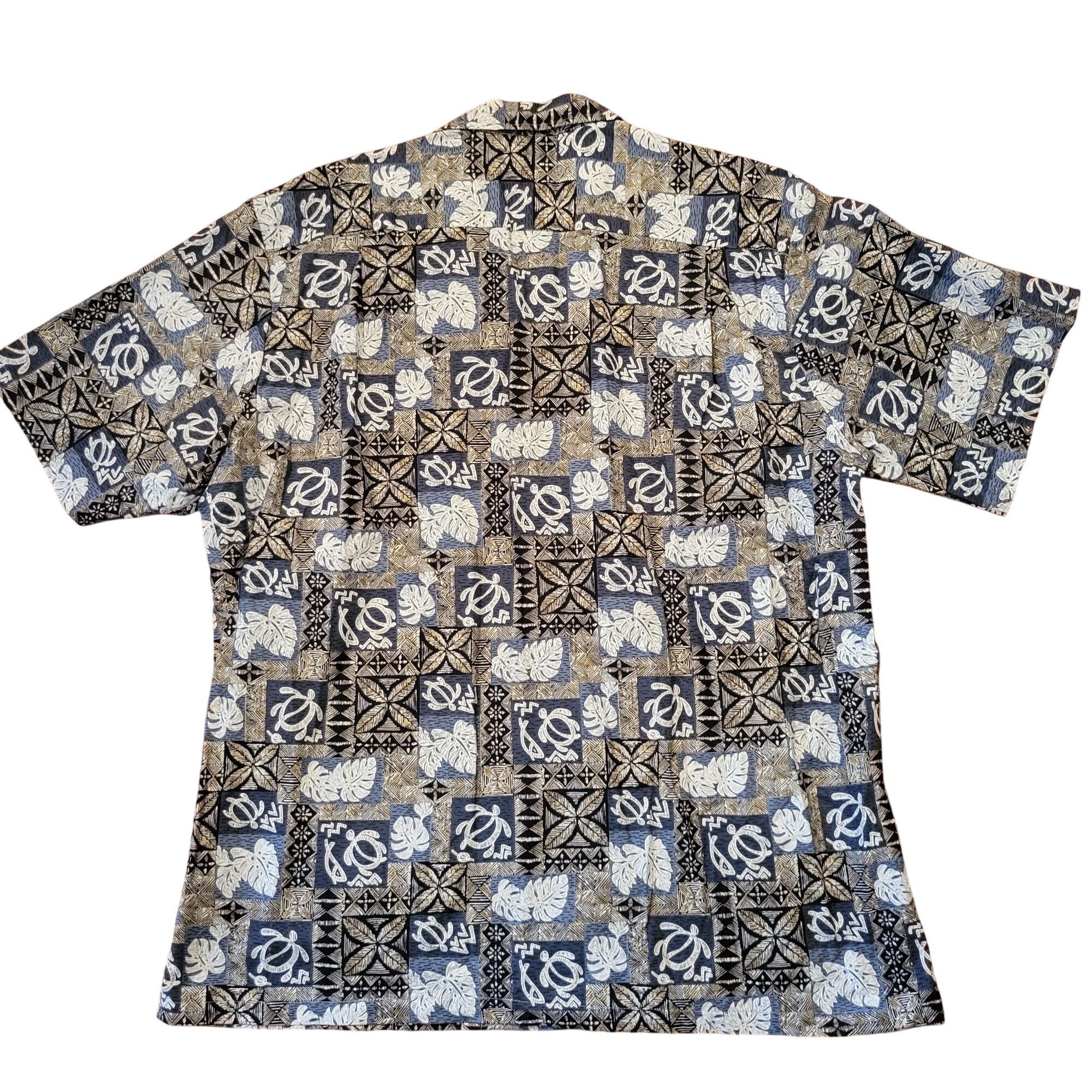 Other Hawaiian Aloha Camp Shirt XL Cotton Turtle Leaf Print Short Size US XL / EU 56 / 4 - 5 Thumbnail
