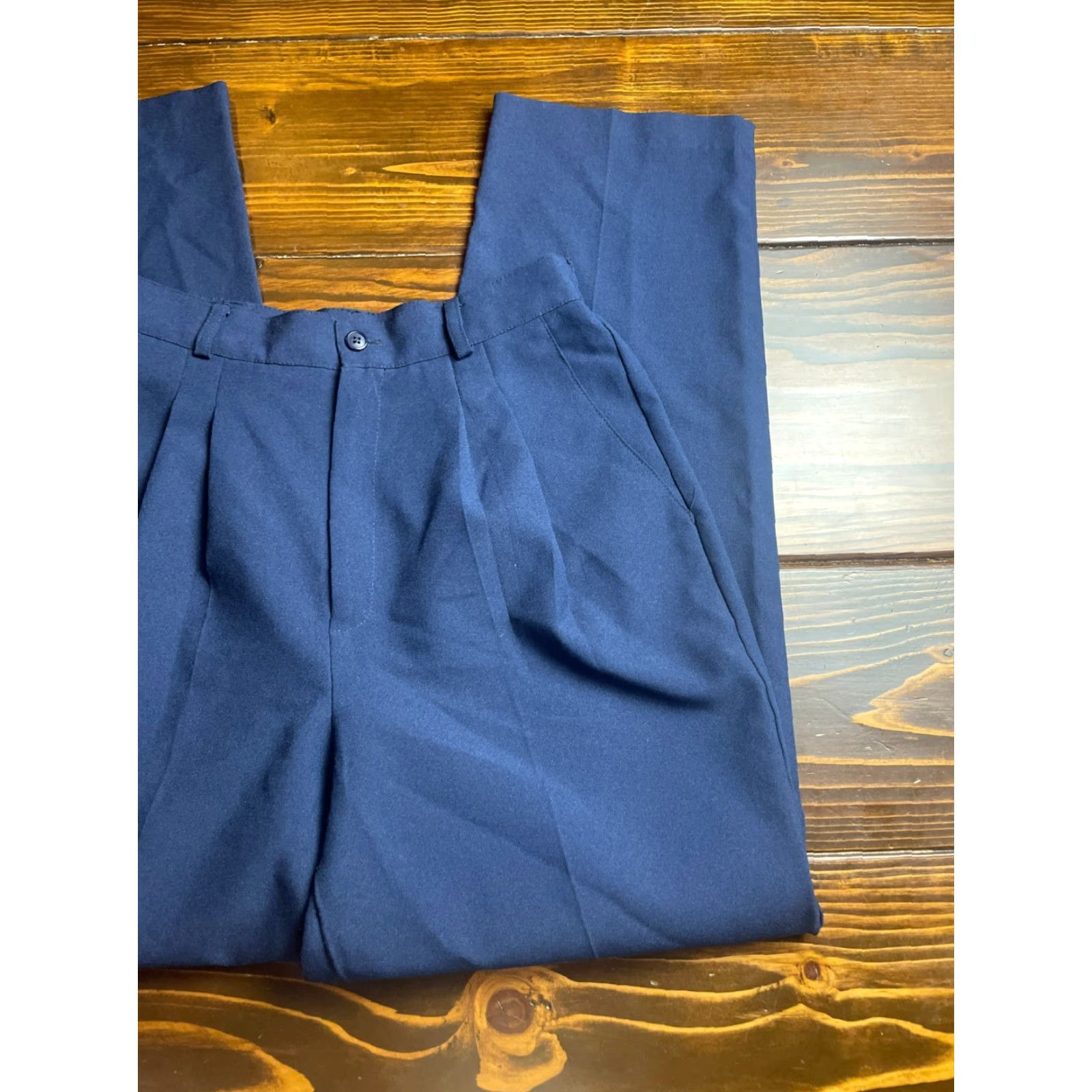 Vintage VINTAGE Briggs New York Pants Women Size 8 Navy Blue Dress Pants Pleated Size 30" / US 8 / IT 44 - 3 Thumbnail