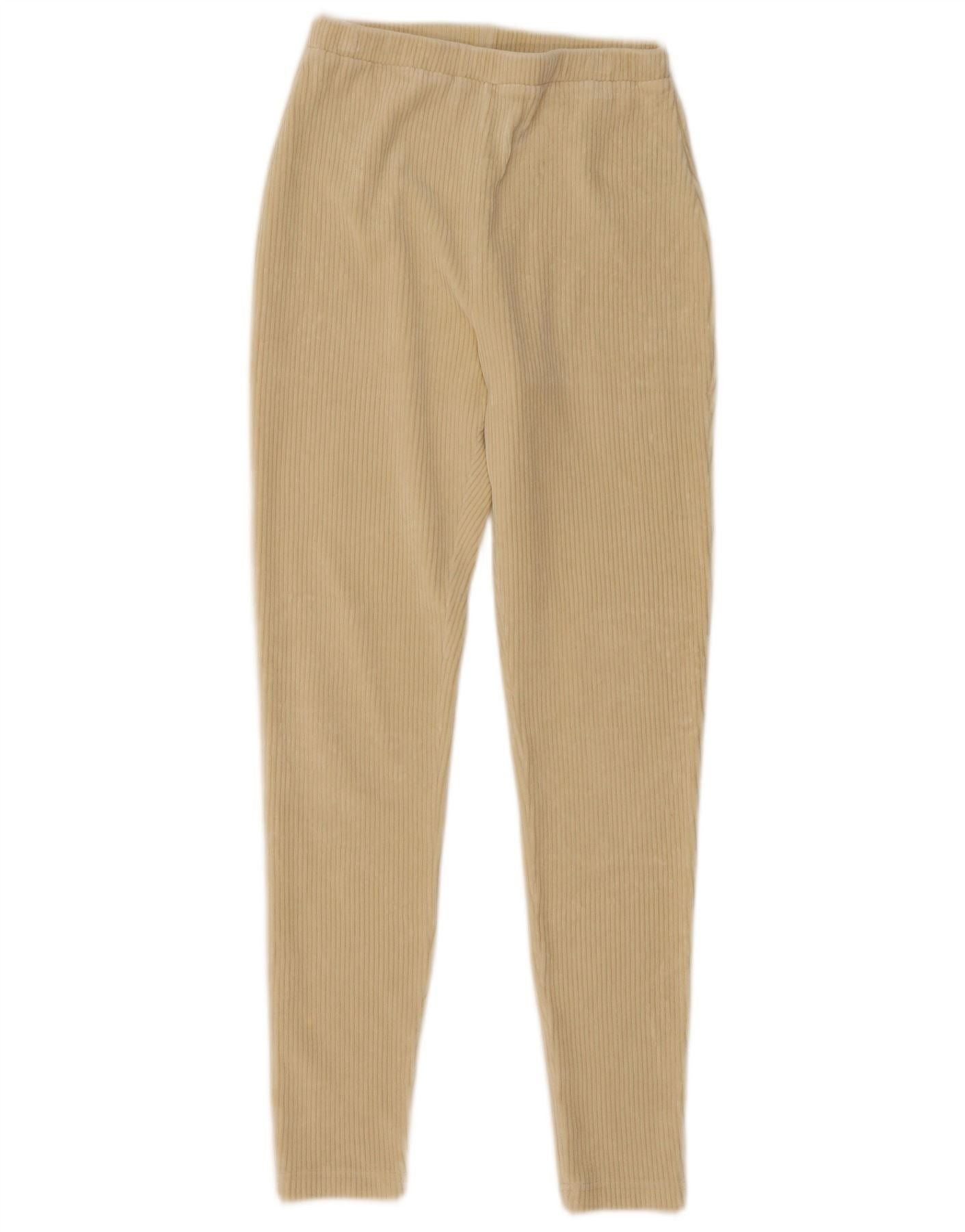 Ralph Lauren Womens Slim Corduroy Trousers Medium W28 L29 Beige Cotton Size 30" / US 8 / IT 44 - 1 Thumbnail
