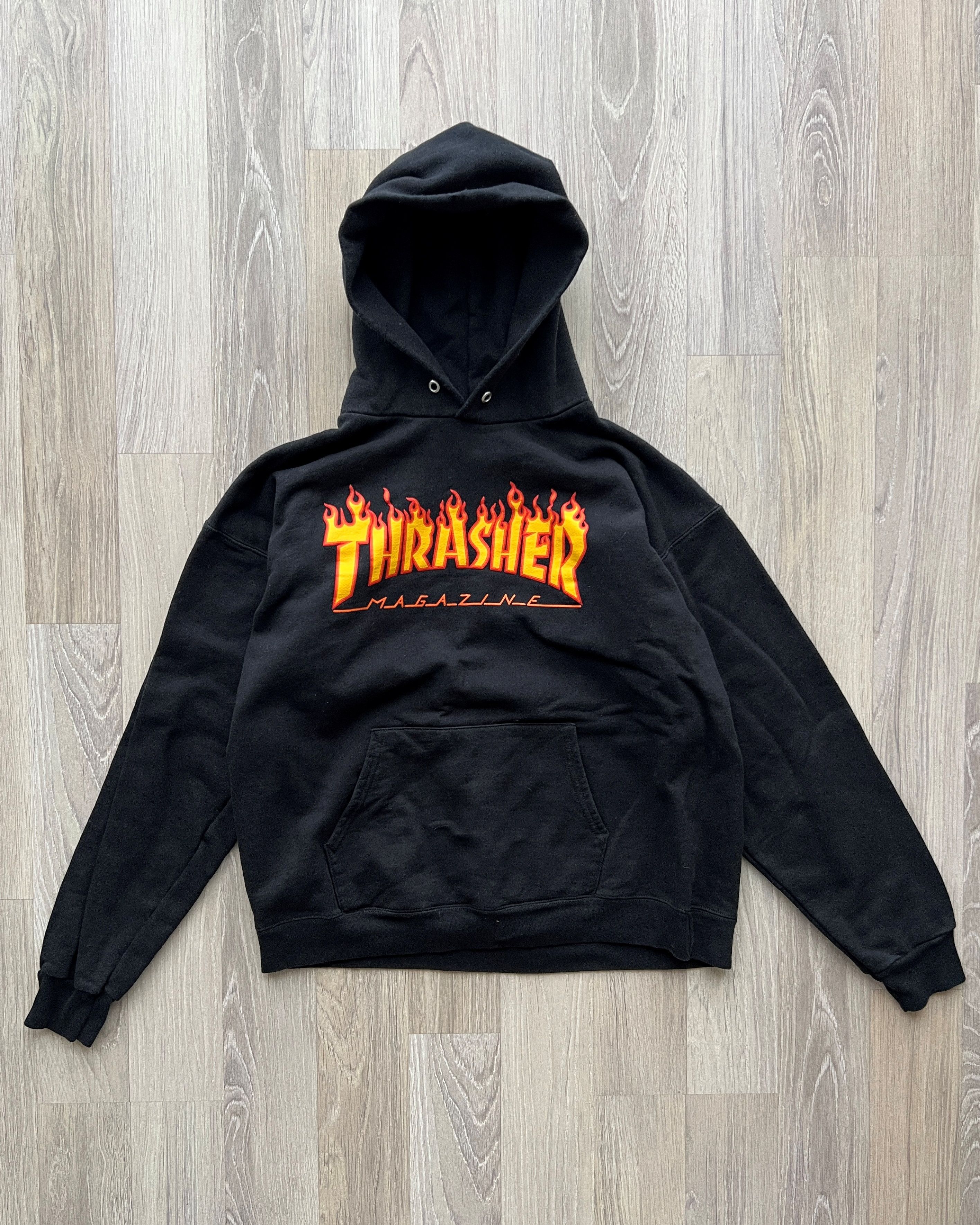 Thrasher Vintage Thrasher Flame Hoodie Black Y2K Size US M / EU 48-50 / 2 - 1 Thumbnail