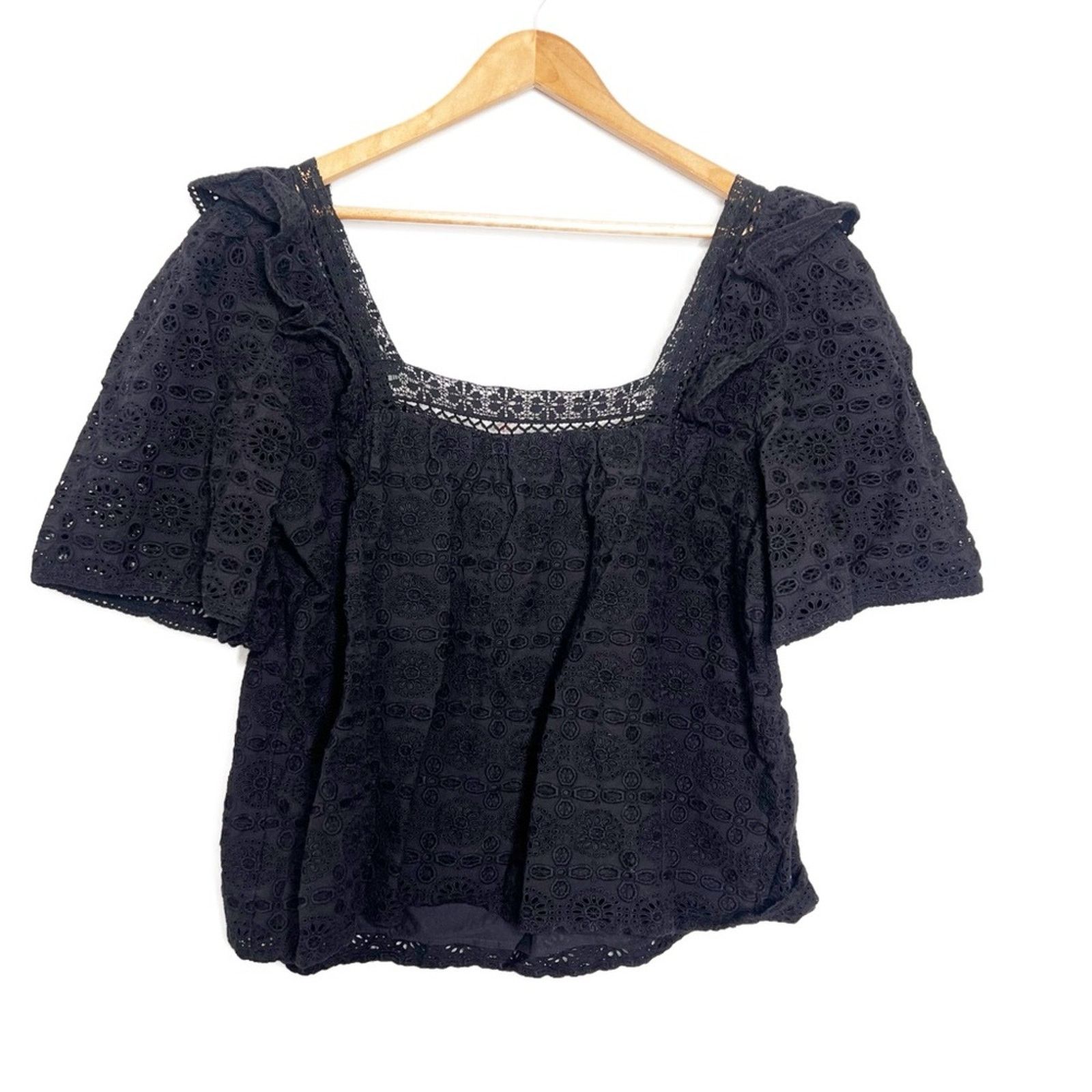 Vineyard Vines New with Tag Vineyard Vines Women's Black Eyelet Blouse Size XL / US 12-14 / IT 48-50 - 8 Thumbnail