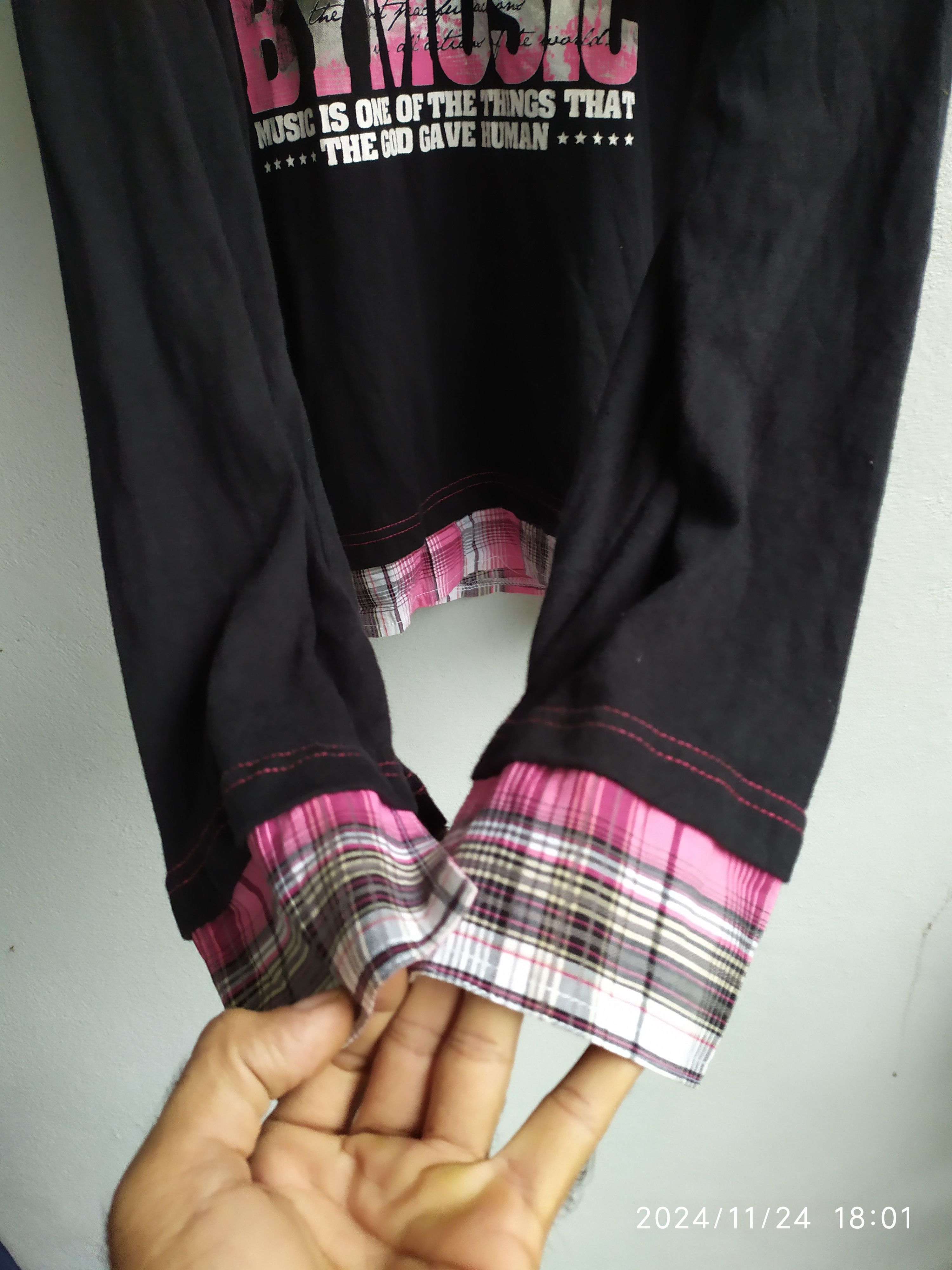 If Six Was Nine × Japanese Brand × KMRii Japanese Collins Poem Double Layer Shirt Size US L / EU 52-54 / 3 - 4 Thumbnail