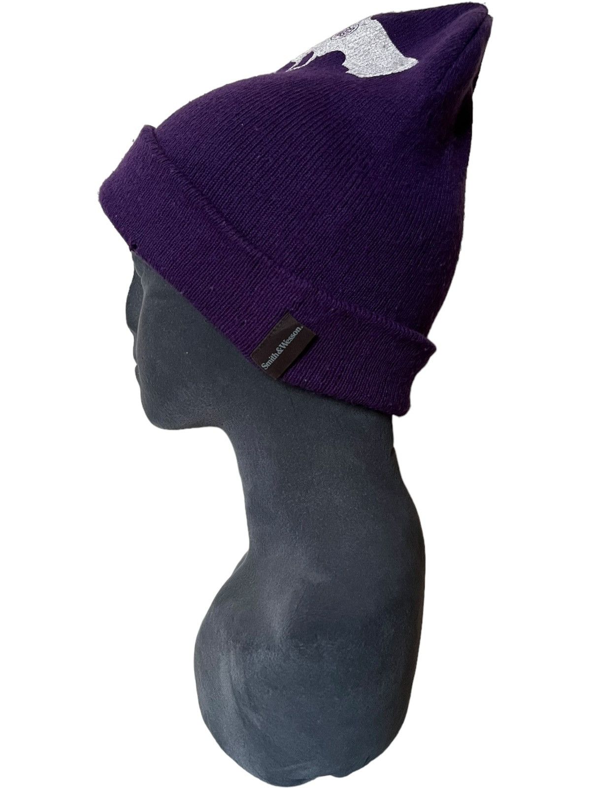 Guns N' Roses Vintage / Y2K Smith And Wesson Gun Glock Image Purple Beanie Size ONE SIZE - 4 Thumbnail
