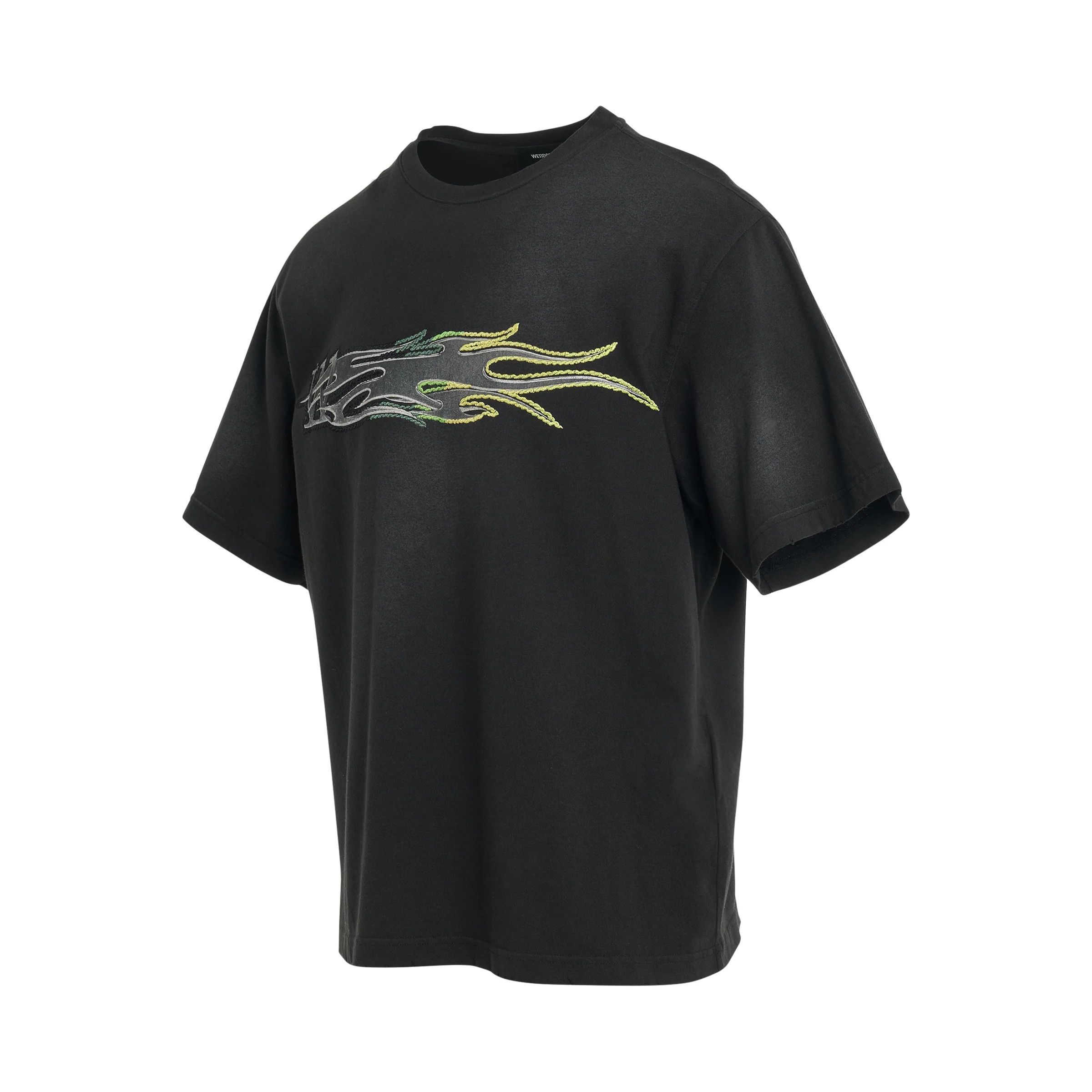 WE11DONE o1mris0824 Metallic Print T-Shirt in Black Size US L / EU 52-54 / 3 - 2 Thumbnail