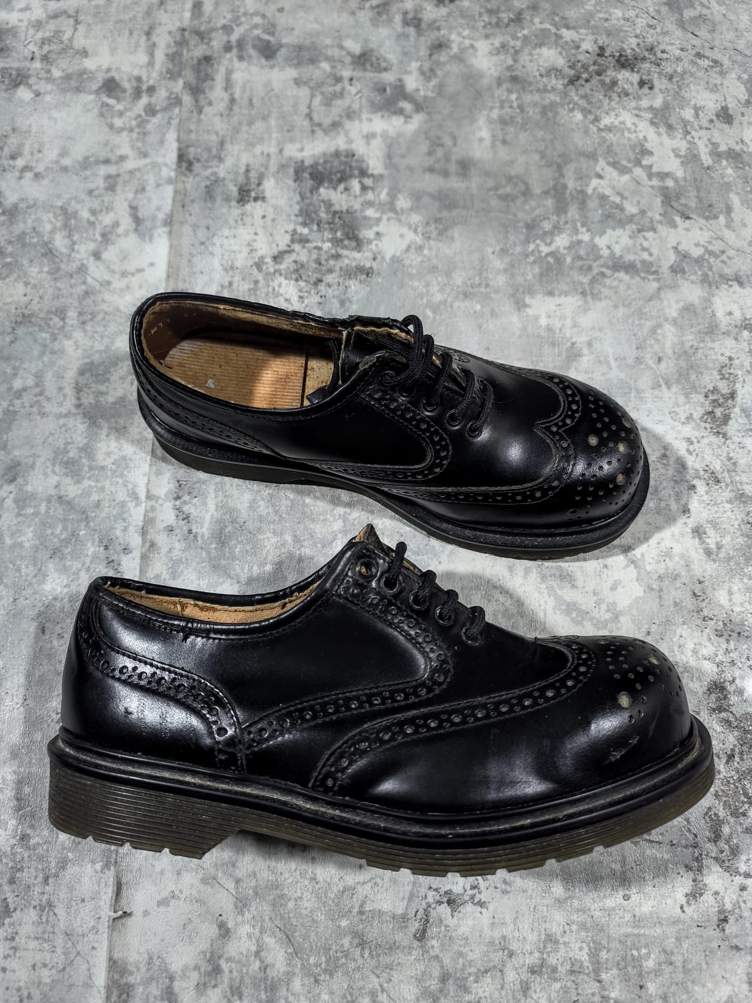 Genuine Leather Cult Leather Brogue Chunky Derby Shoes Metal Front Size US 6 / IT 36 - 1 Thumbnail