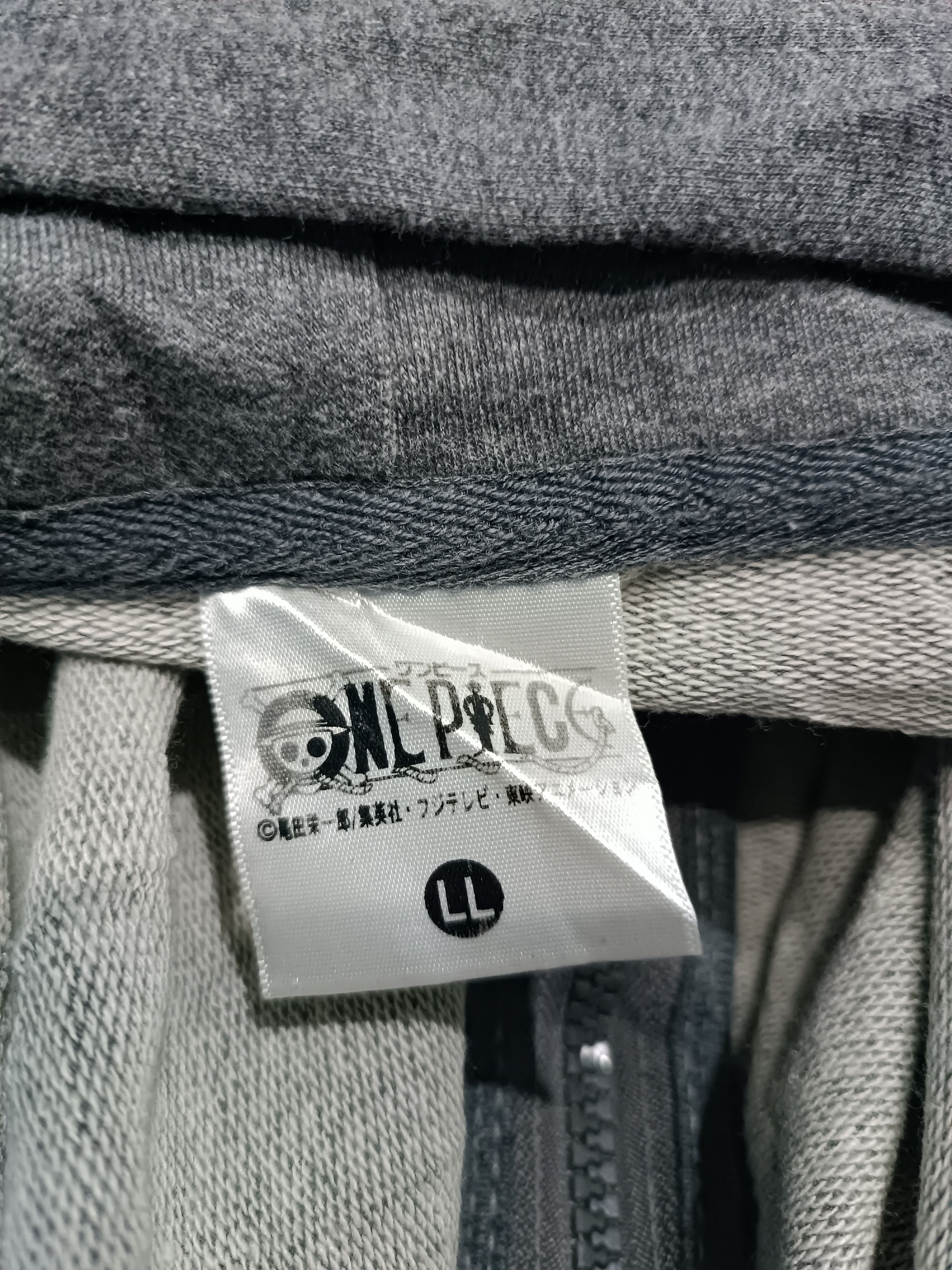 Anime × Japanese Brand × One Piece One Piece "Portgas D. Ace" Long Sleeve Hoodie Gray Size US XL / EU 56 / 4 - 6 Thumbnail