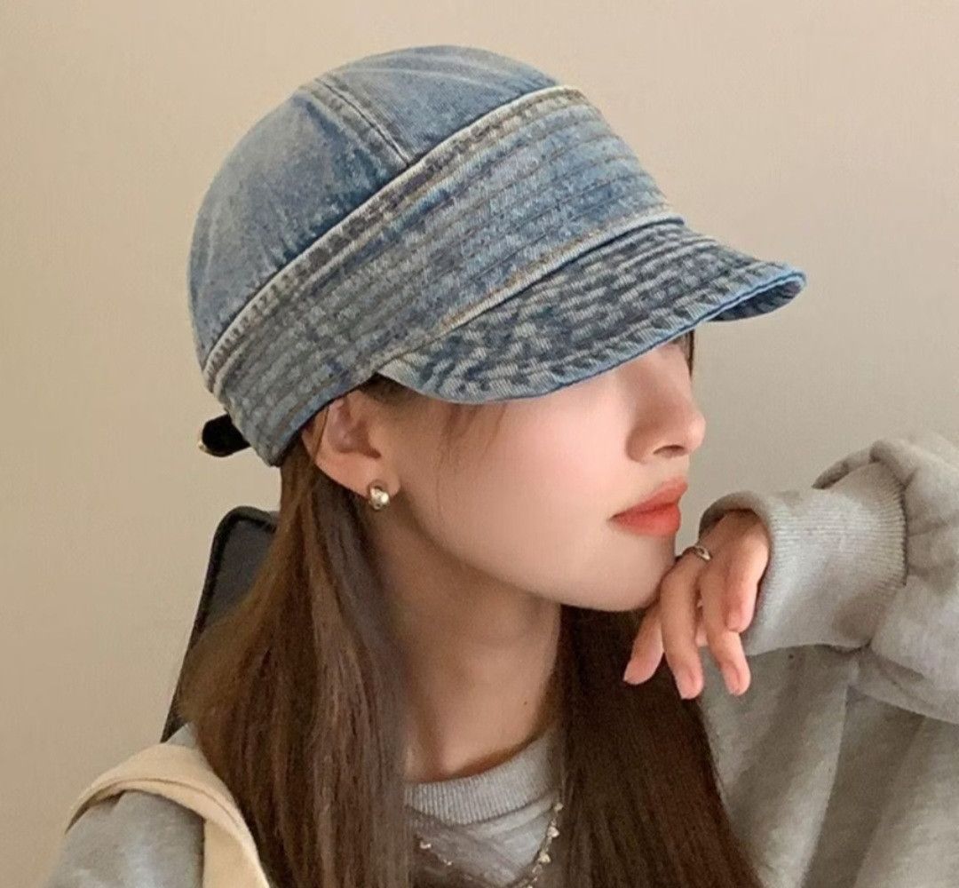 Japanese Brand 🔥Japanese style harajuku style Light Blue Cap Size ONE SIZE - 2 Thumbnail