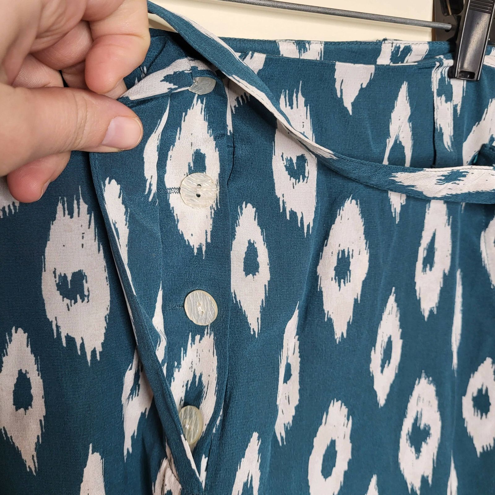 Equipment Equipment Silk Button Front Cropped Tie Waist Pants Size 12 Size 34" / US 12 / IT 48 - 7 Thumbnail
