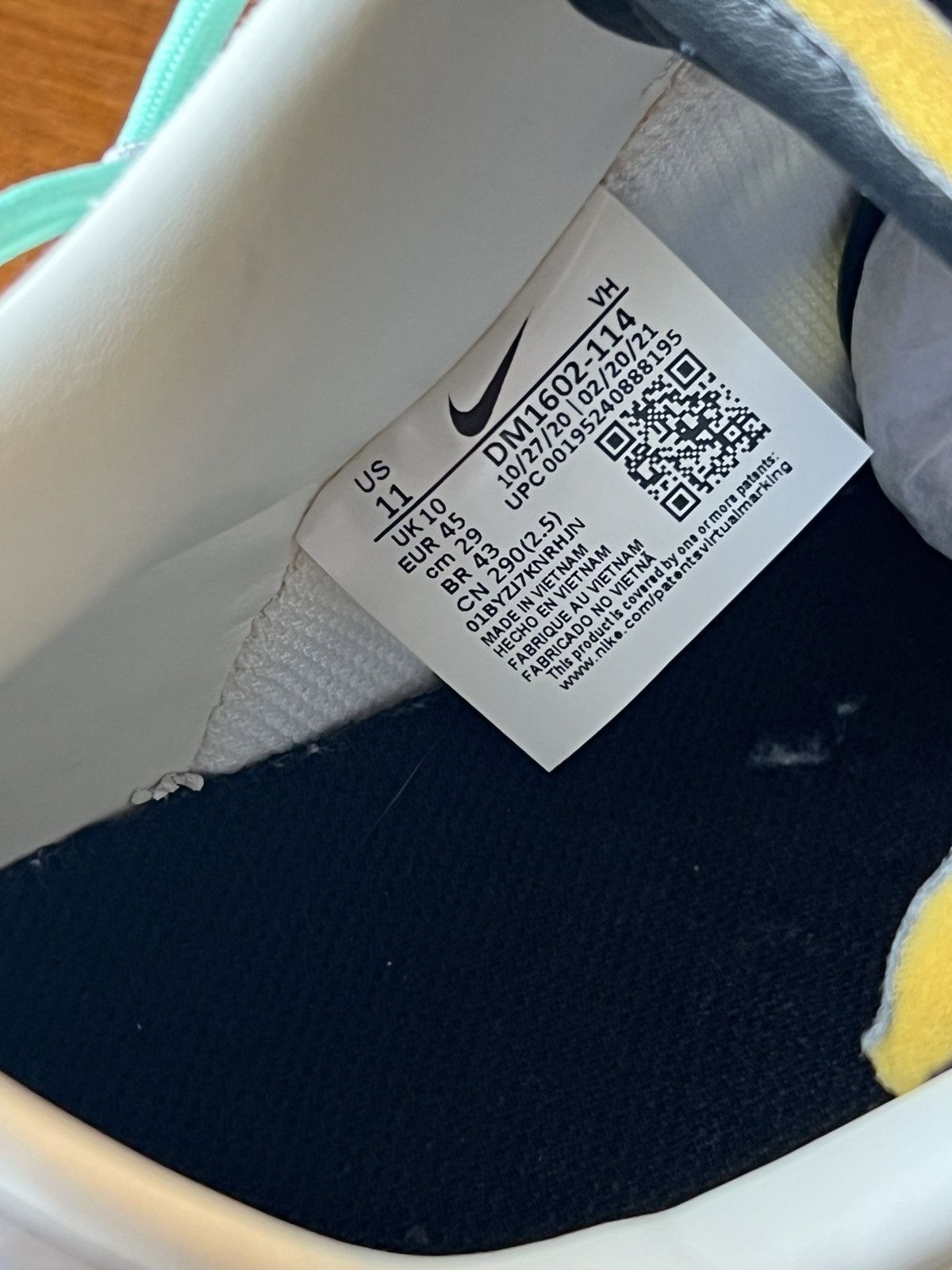 Designer × Nike × Off-White Off-White x Nike dunk low lot 4/50 Sz 11 with box Size US 11 / EU 44 - 8 Thumbnail