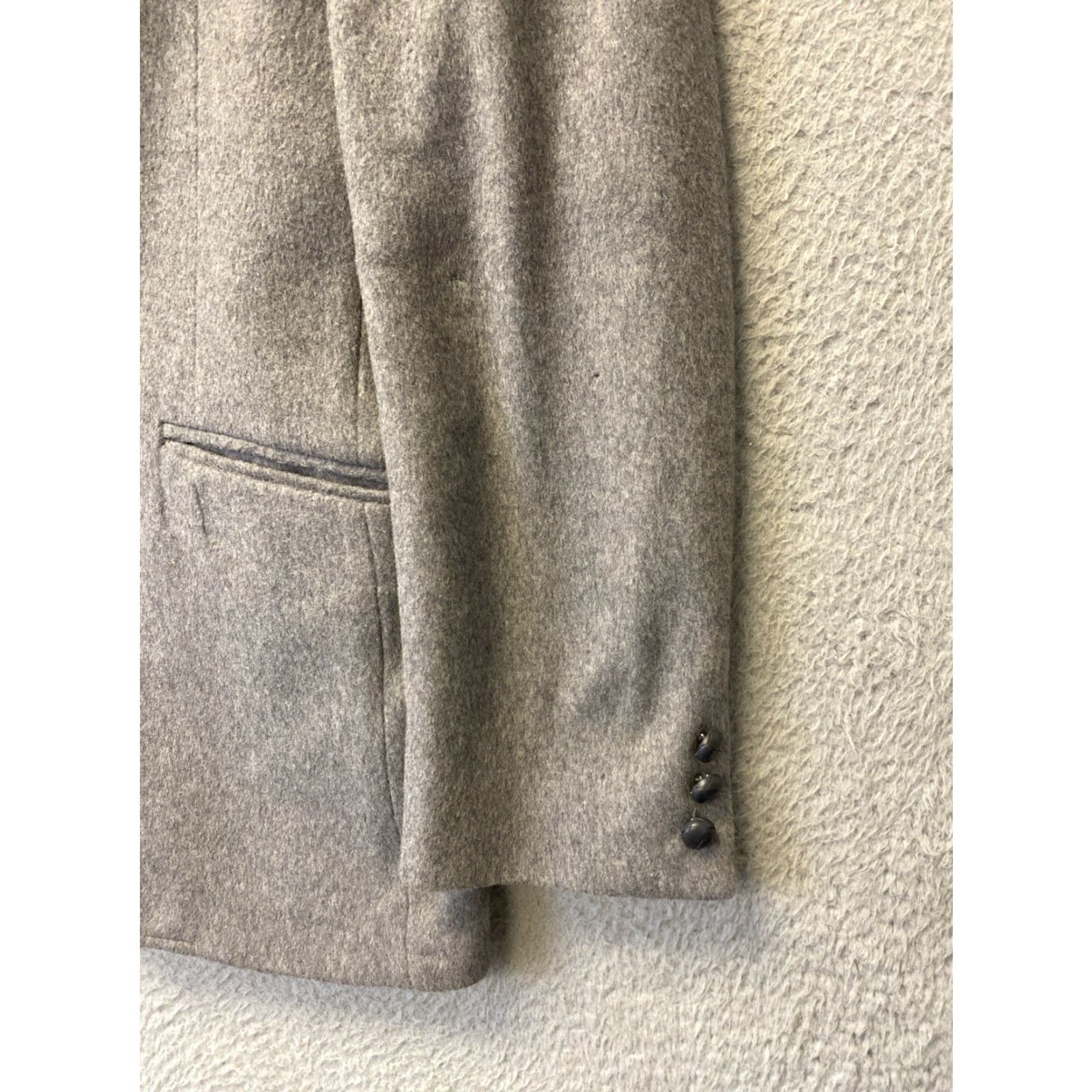 Vintage VINTAGE Harris Tweed Sheplers Western Blazer Jacket Sz 40R Gray 70s Mens Size 40R - 4 Thumbnail