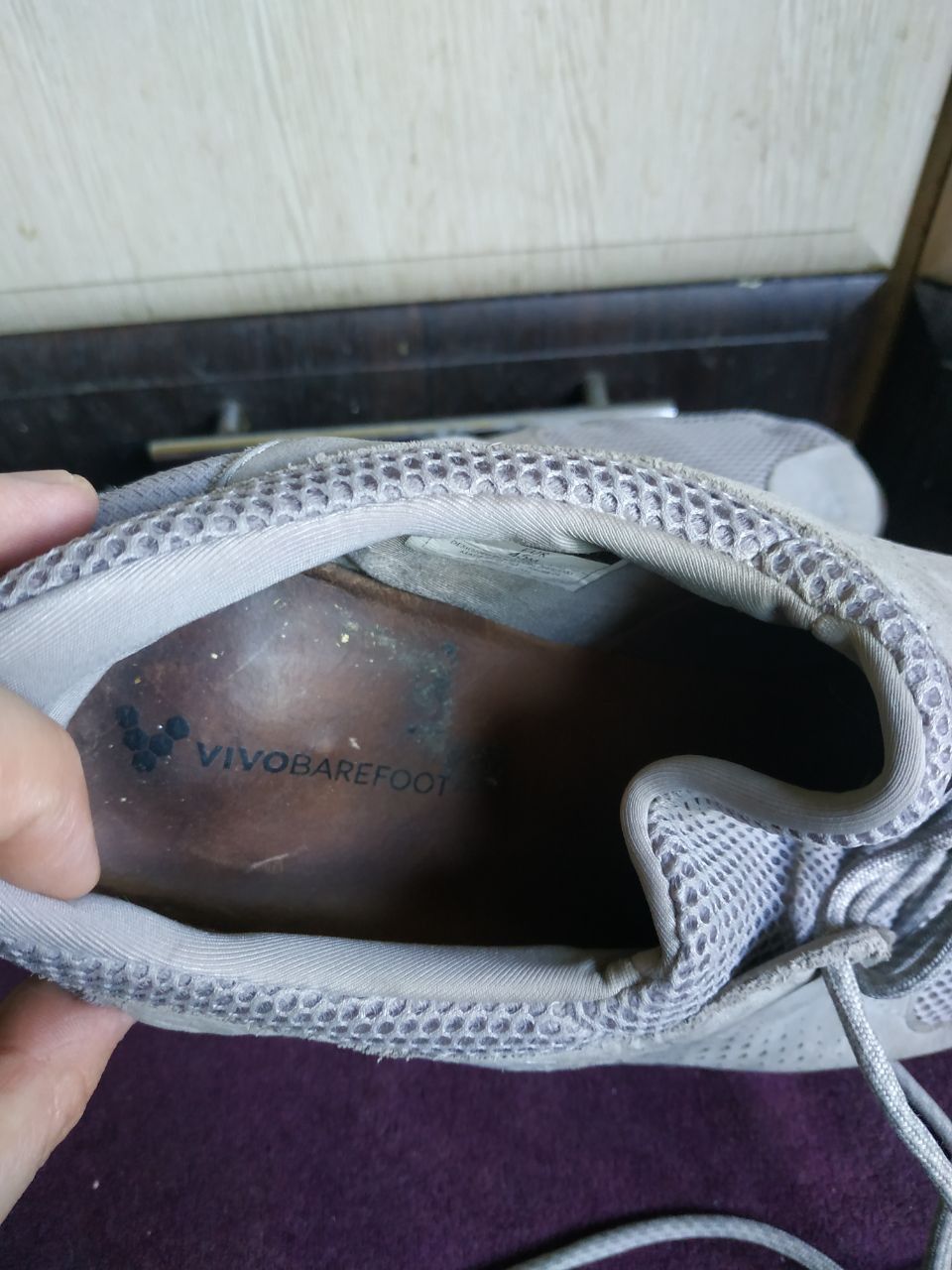 Vivobarefoot Vivobarefoot Primus Trio Grey Leather Mesh Shoes EU 45 US 12 Size US 12 / EU 45 - 2 Thumbnail