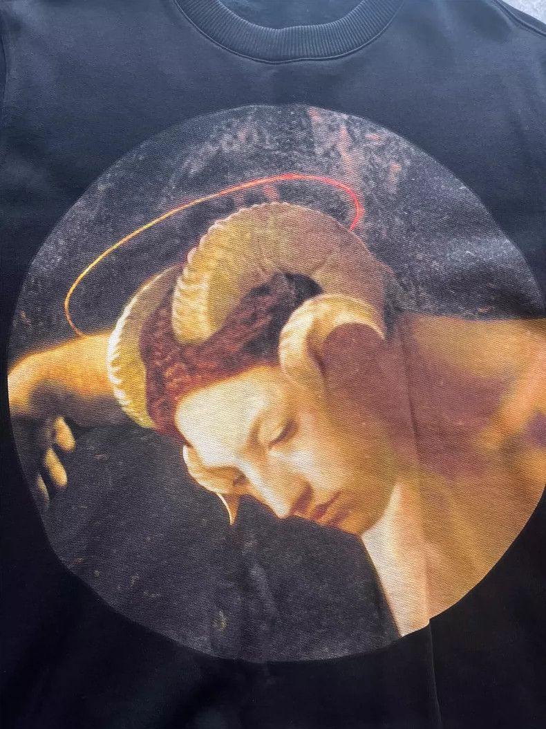 Givenchy Givenchy Black Horned Virgin Mary Hoodie, Size M Size US M / EU 48-50 / 2 - 3 Thumbnail