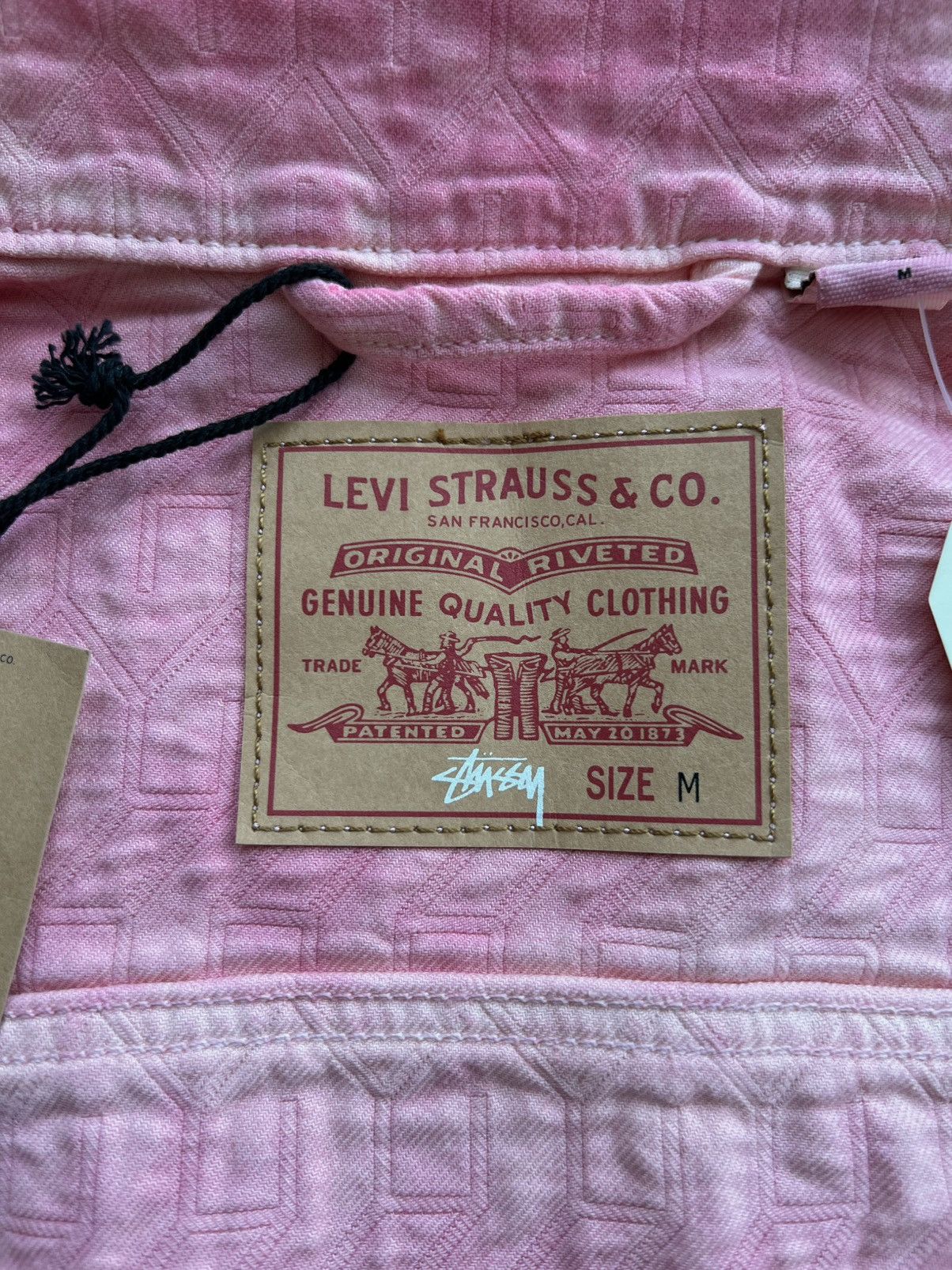 Levi's × Stussy Stussy x Levi’s Jacquard Type 2 Trucker Jacket Pink Medium Size US M / EU 48-50 / 2 - 7 Thumbnail