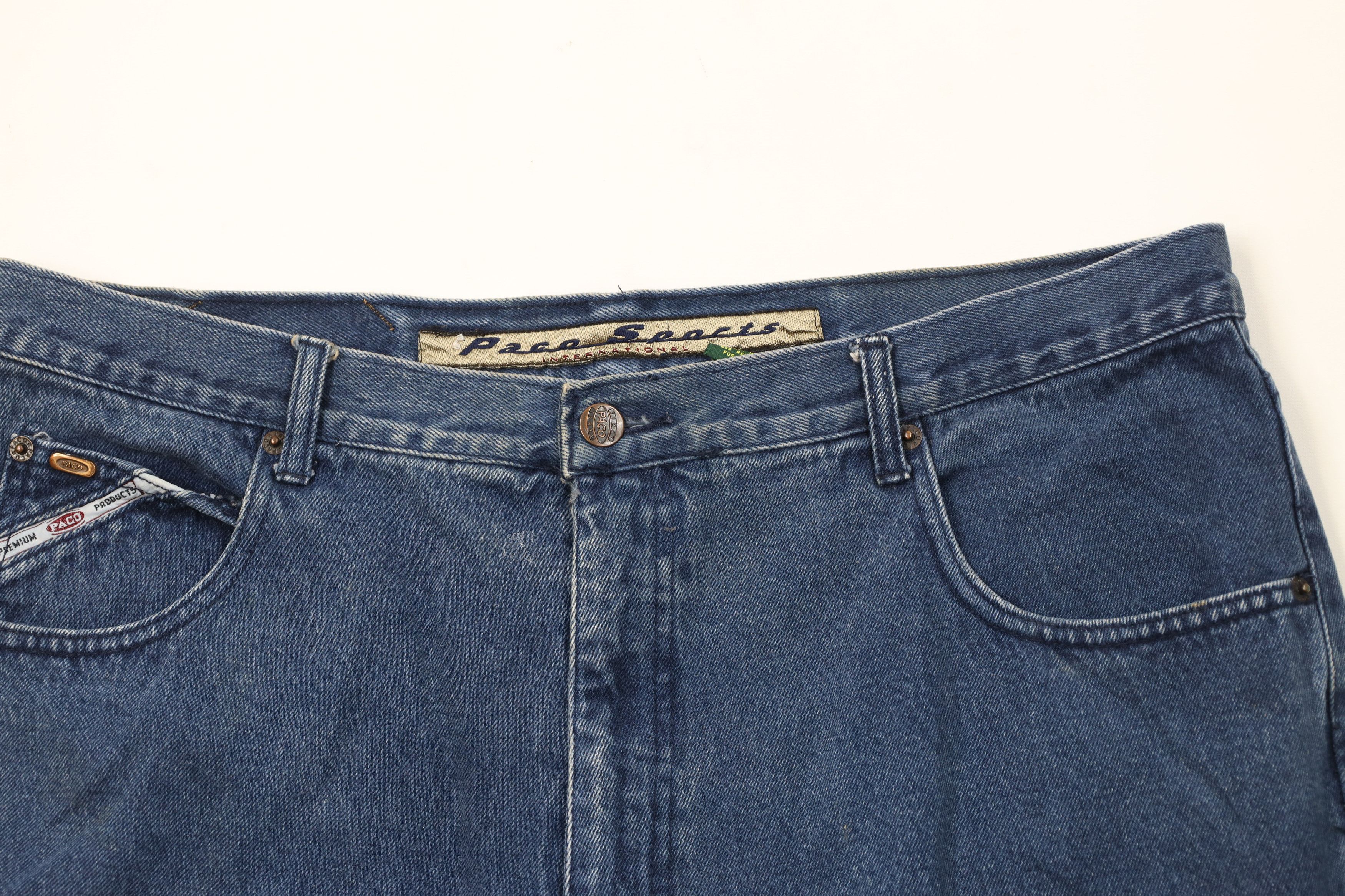Vintage Vintage 90s Streetwear Fit Hip Hop Denim Jean Shorts Blue Size US 38 / EU 54 - 2 Thumbnail
