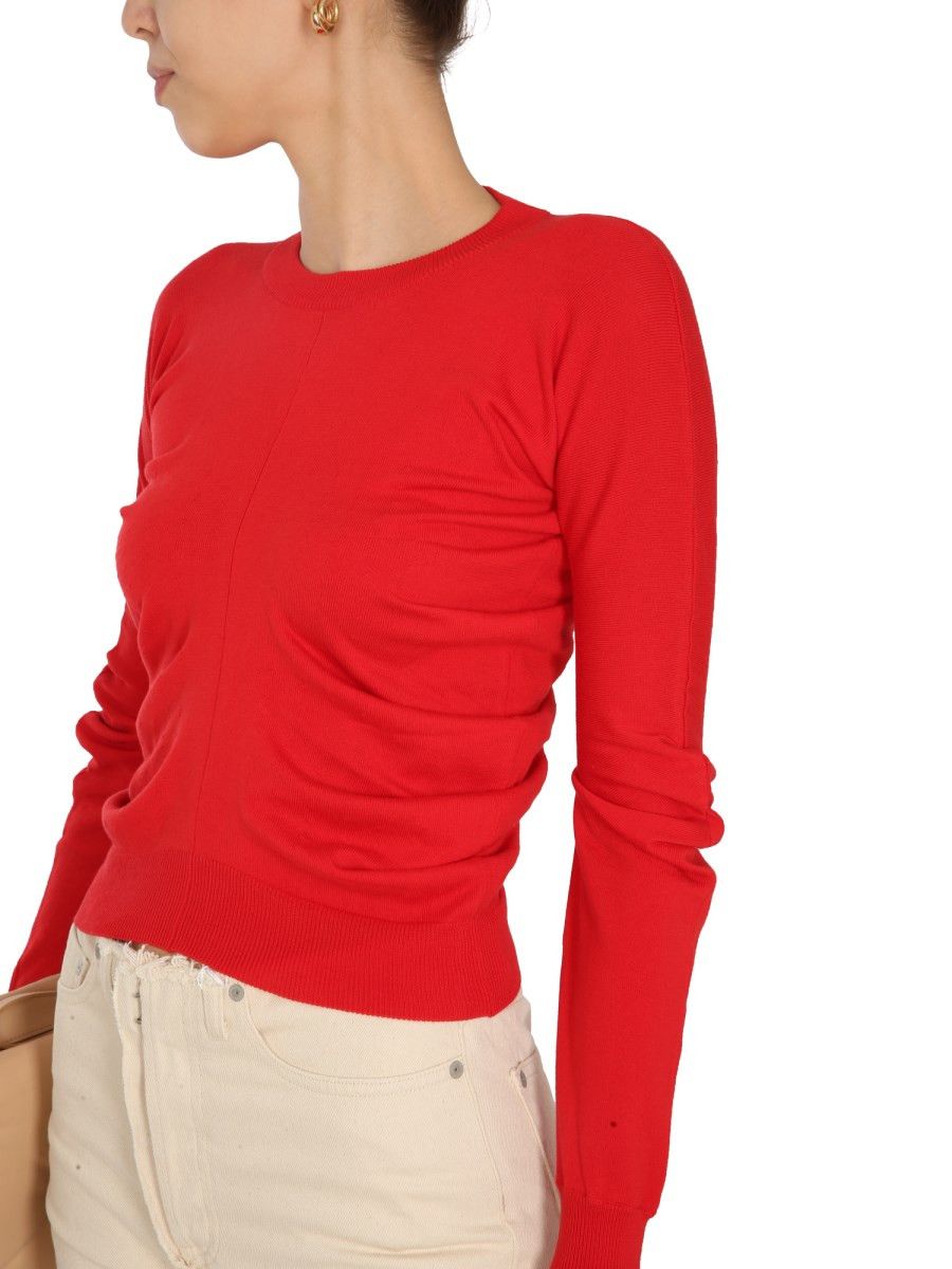 Maison Margiela o1y0625 Crewneck Sweater in Red Size S / US 4 / IT 40 - 2 Thumbnail