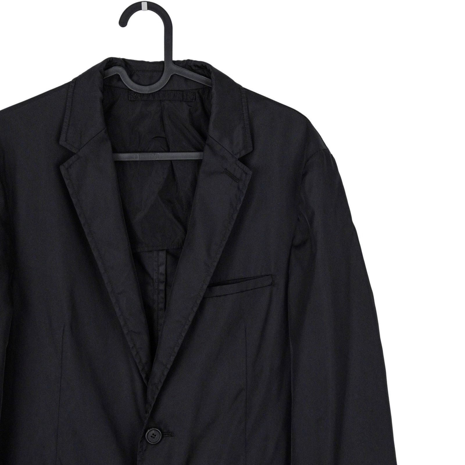 Prada Vintage Prada AW2010 Black Nylon Lightweight Blazer Jacket Size US M / EU 48-50 / 2 - 3 Thumbnail