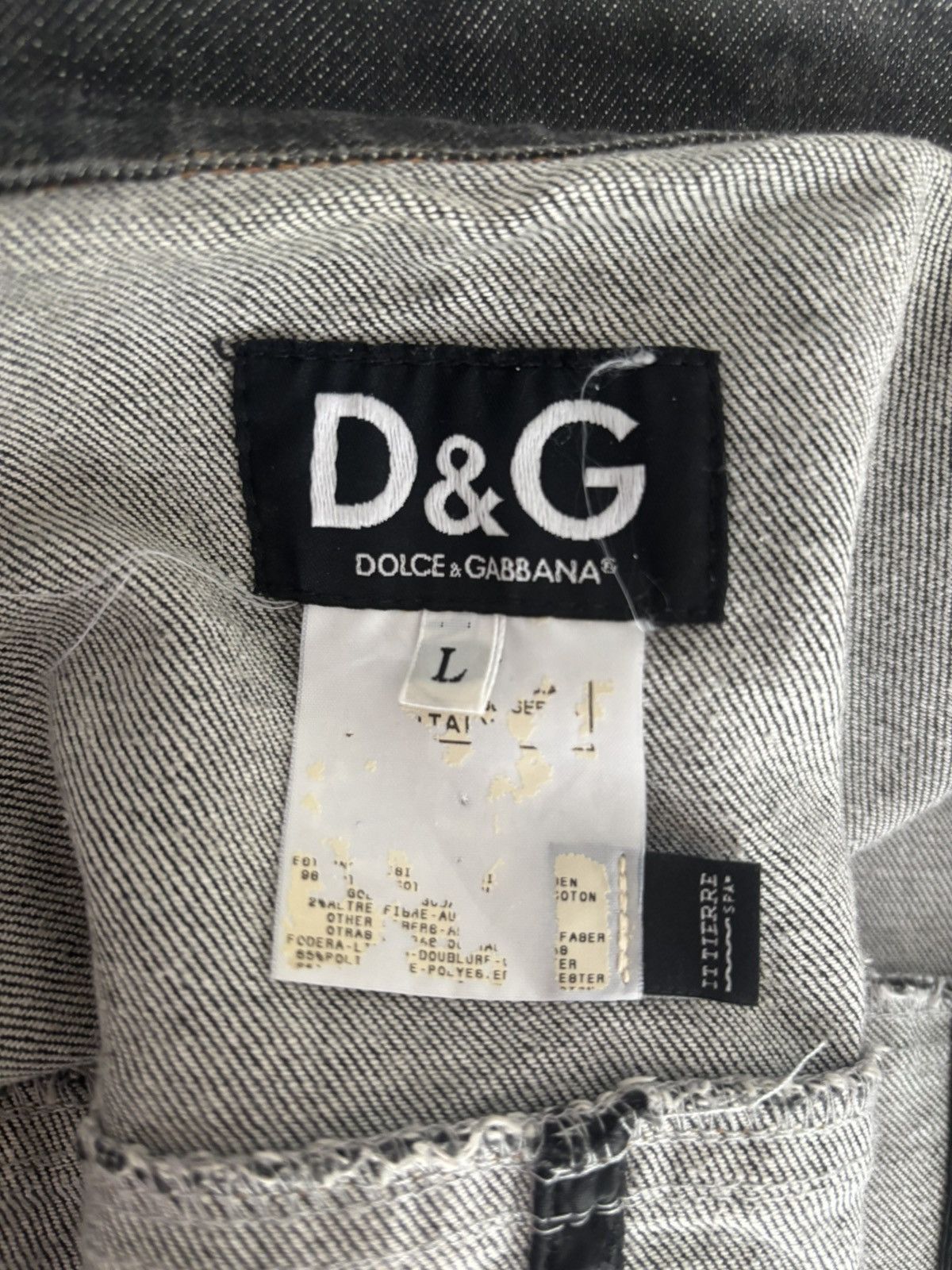 Dolce & Gabbana Dolce & Gabbana denim jacket D&G Italy vintage avantgarde Size L / US 10 / IT 46 - 8 Thumbnail
