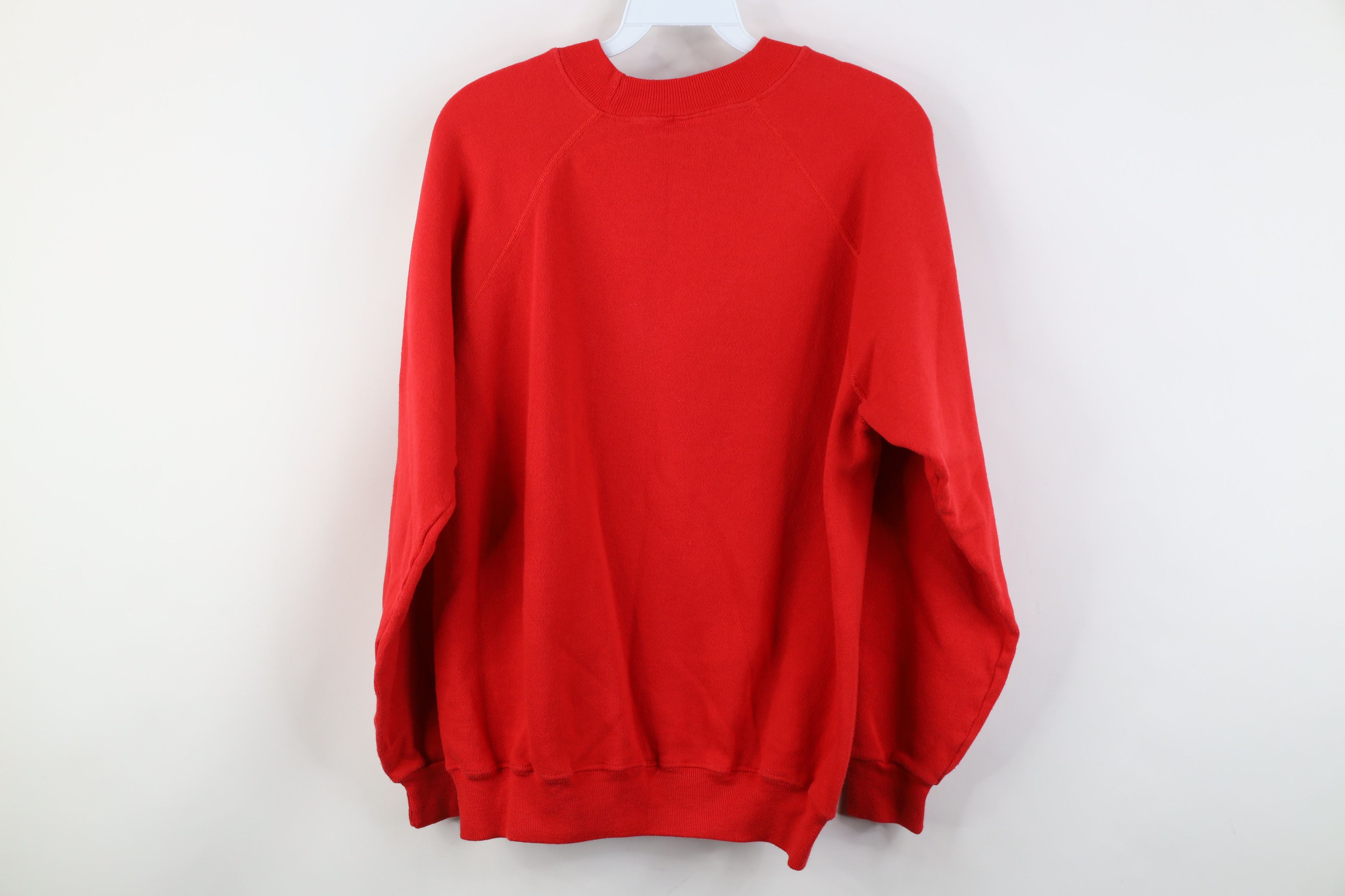 Hanes Vintage 80s Hanes Faded Blank Crewneck Sweatshirt Red USA Size US L / EU 52-54 / 3 - 7 Thumbnail