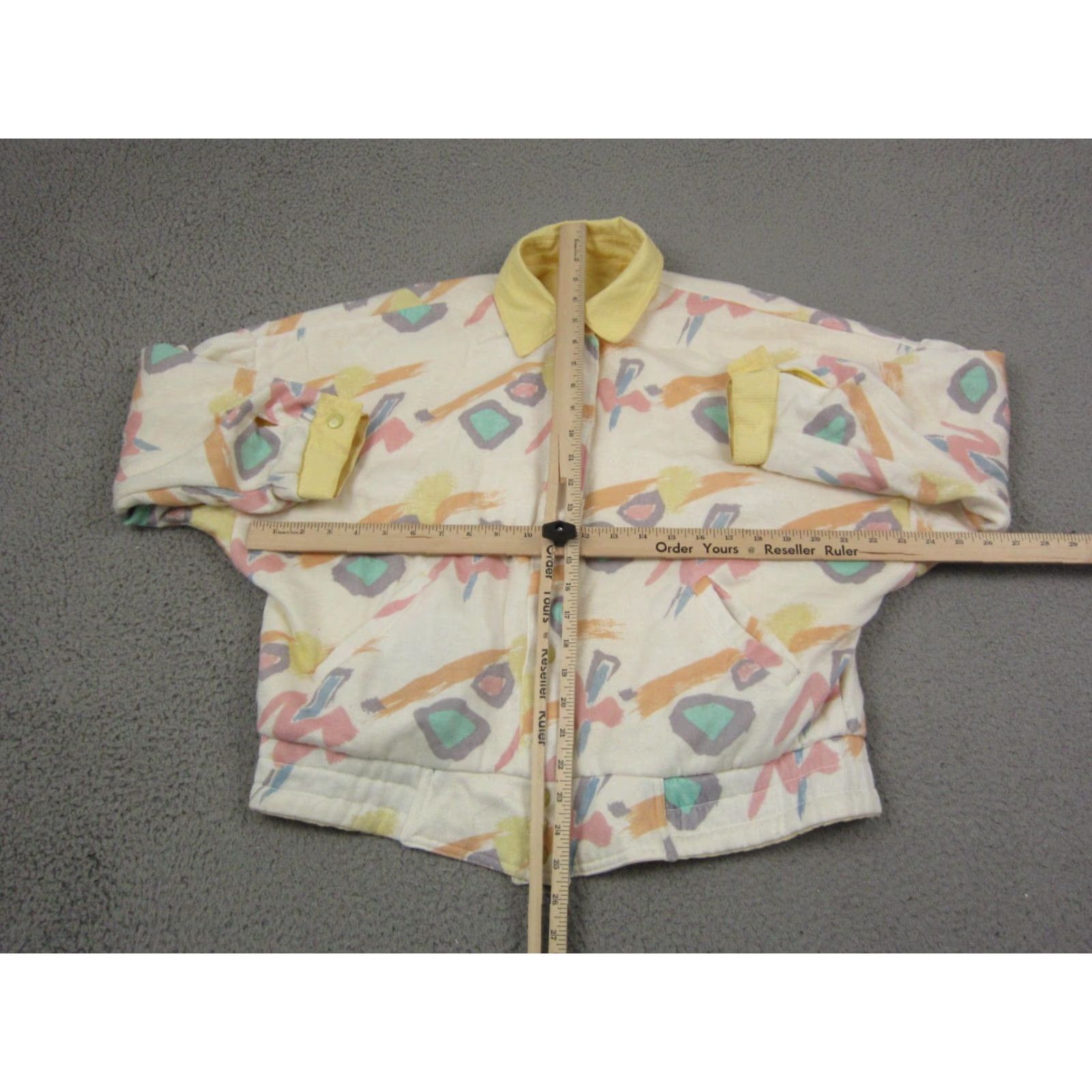 Vintage VINTAGE Izzi Jacket Womens Medium White Abstract Reversible Memphis Design 90s Jacket Size M / US 6-8 / IT 42-44 - 6 Thumbnail