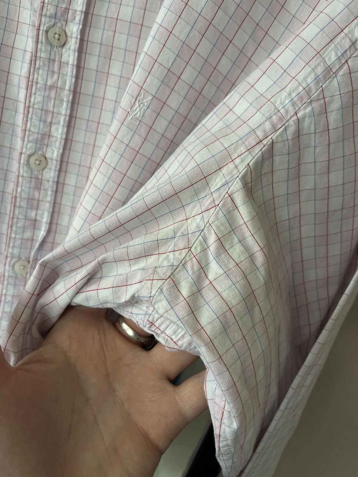 Yves Saint Laurent Vintage Yves Saint Laurent YSL Checkered shirt cotton XL Size US XL / EU 56 / 4 - 7 Thumbnail