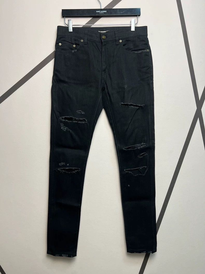 Saint Laurent Paris saint Laurent parisFall/Winter Black Wrecking Jeans 2503-N Size US 32 / EU 48 - 1 Thumbnail