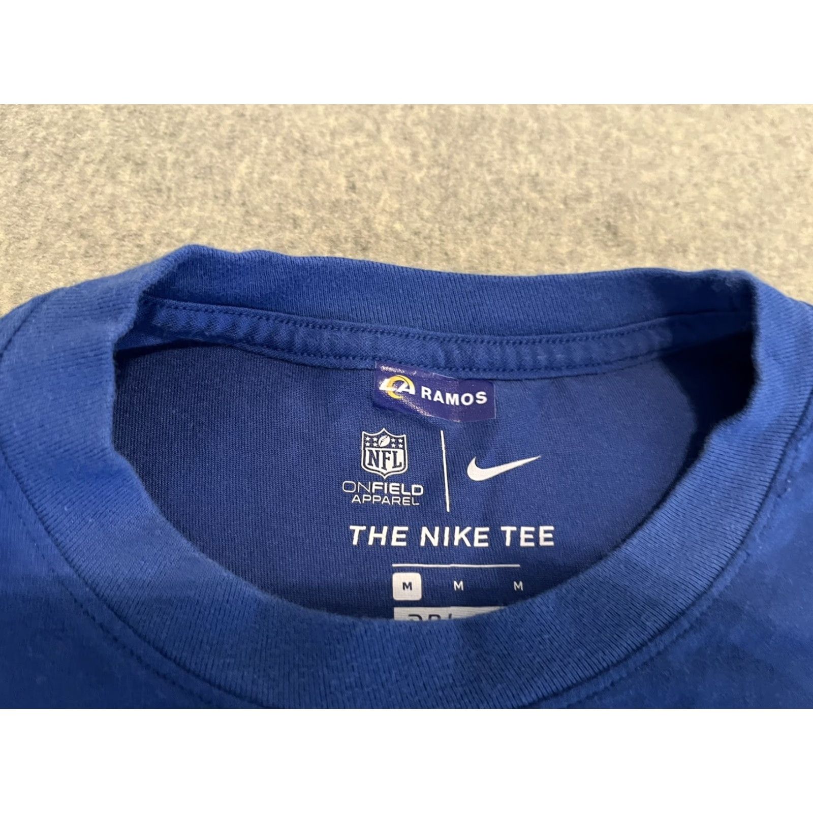 Nike Nike Dri-Fit On-Field Blue Shirt Los Angeles LA Rams Team Issued Mens Medium Shirt M Blue Rams Mens Size US M / EU 48-50 / 2 - 2 Thumbnail