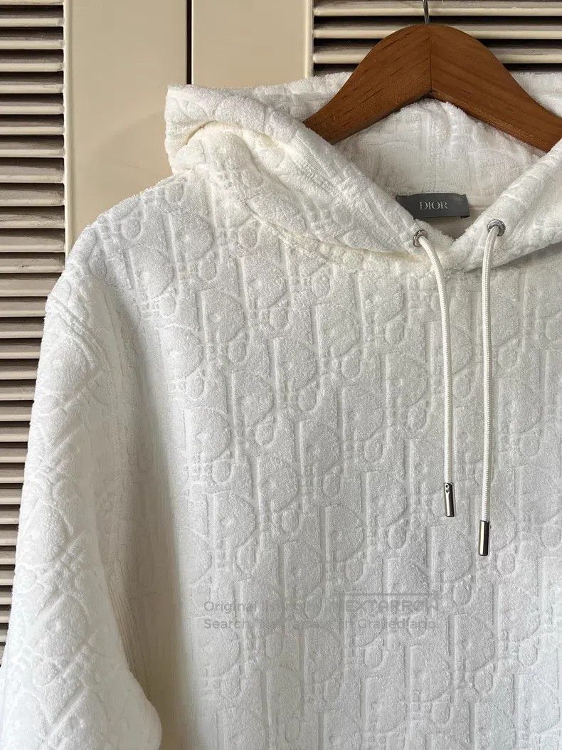 Dior Dior White towel hooded sweatshirt Size US L / EU 52-54 / 3 - 4 Thumbnail
