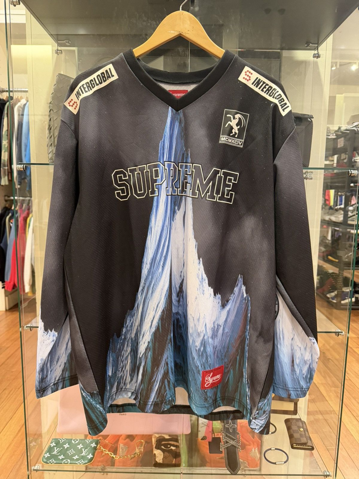 Supreme Supreme Mountain Hockey Jersey - Black Size US XL / EU 56 / 4 - 1 Thumbnail