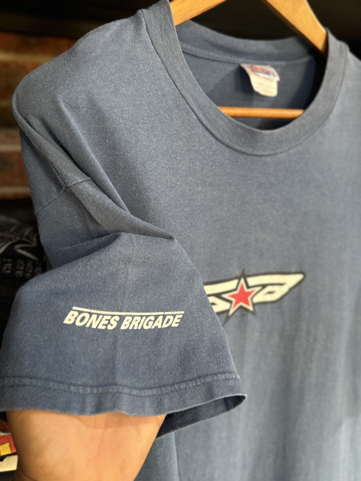 Powell Peralta × Vintage Vintage 90s Bones Brigade Powell Peralta Skateboard Faded T Size US XL / EU 56 / 4 - 6 Thumbnail