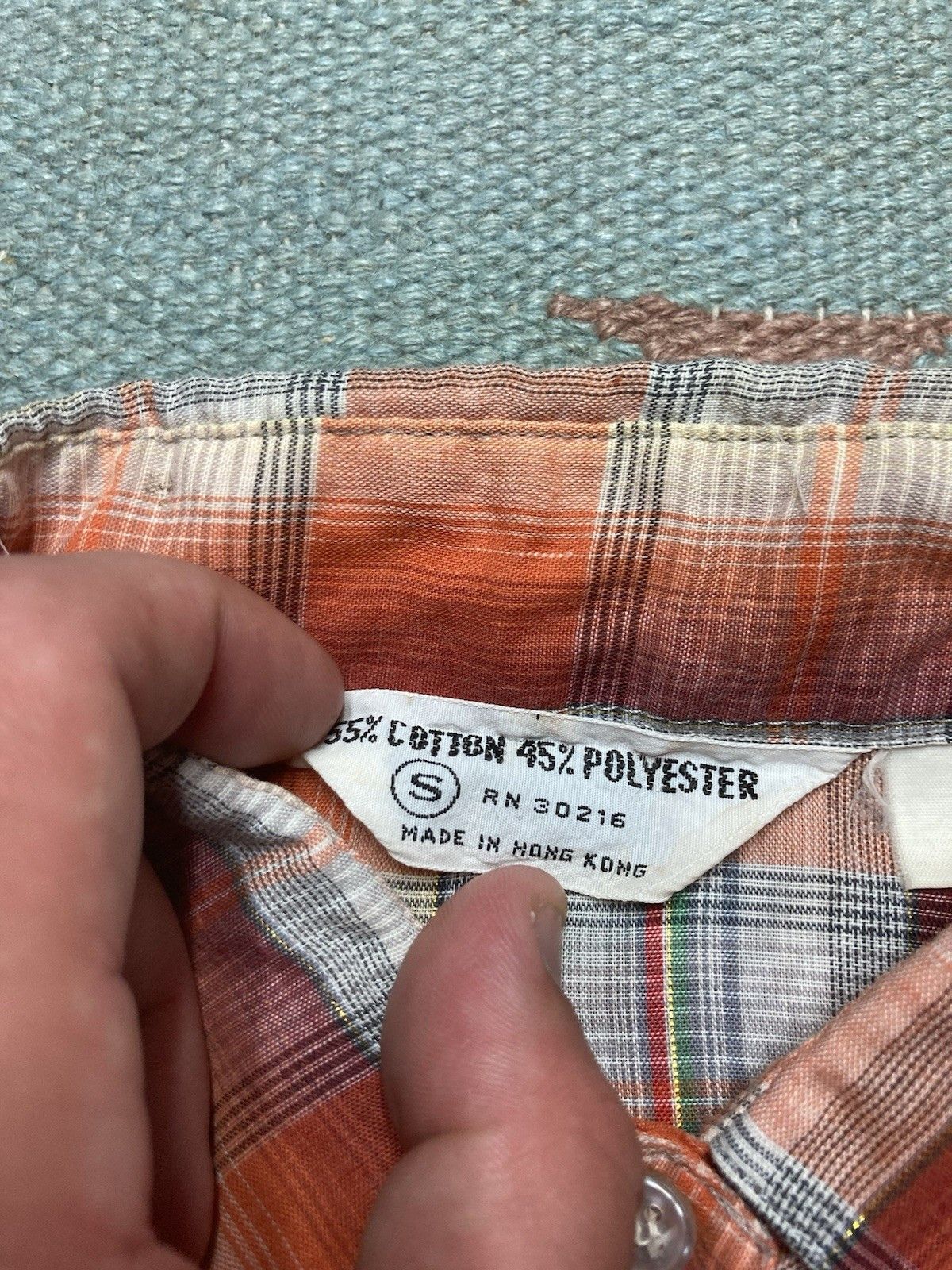Vintage Vintage 60s button shirt plaid poly cotton women’s small Size S / US 4 / IT 40 - 4 Thumbnail
