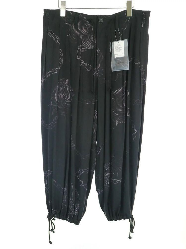 Yohji Yamamoto Yohji Yamamoto Black Scandal Celtic Chain Print Ballon Pants Size US 34 / EU 50 - 2 Thumbnail
