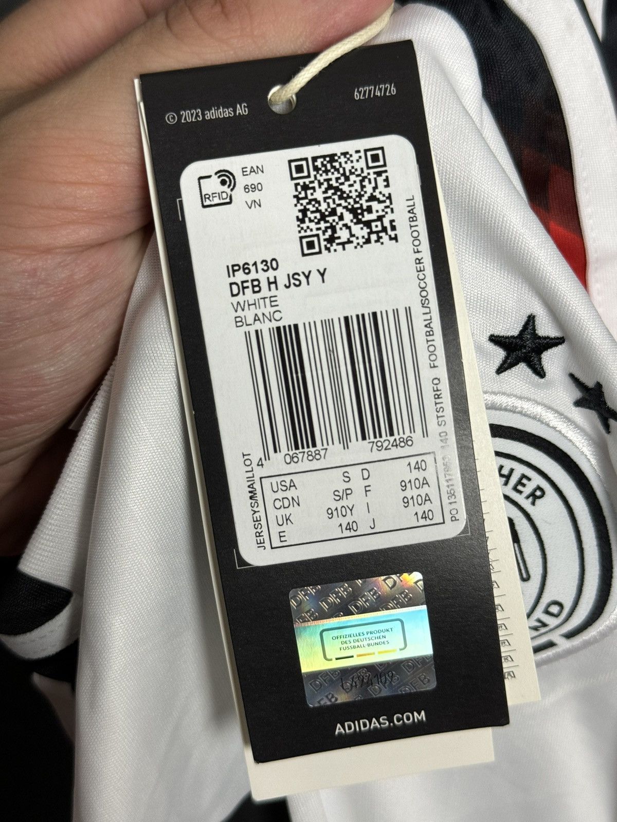 Adidas KIDS New Germany 2024 Home Kimmich Football Jersey T-Shirt Size US XS / EU 42 / 0 - 14 Thumbnail