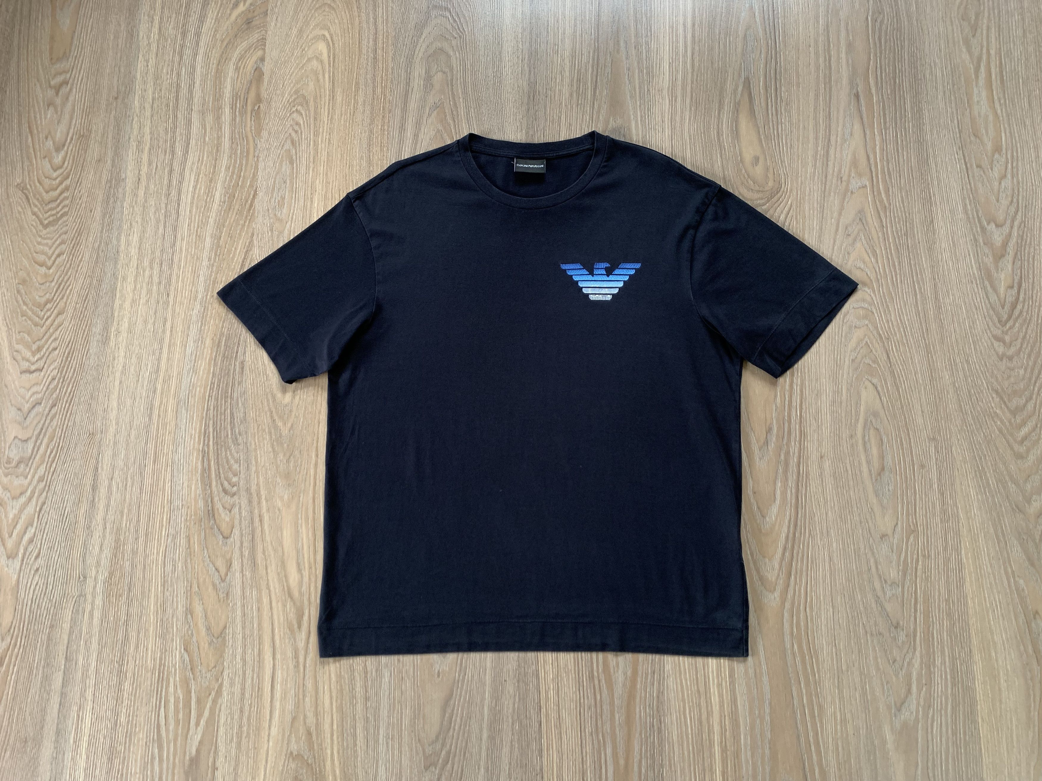 Emporio Armani × Giorgio Armani Mens Emporio Armani Cotton Embroidered Logo T-Shirt Size US XL / EU 56 / 4 - 10 Thumbnail